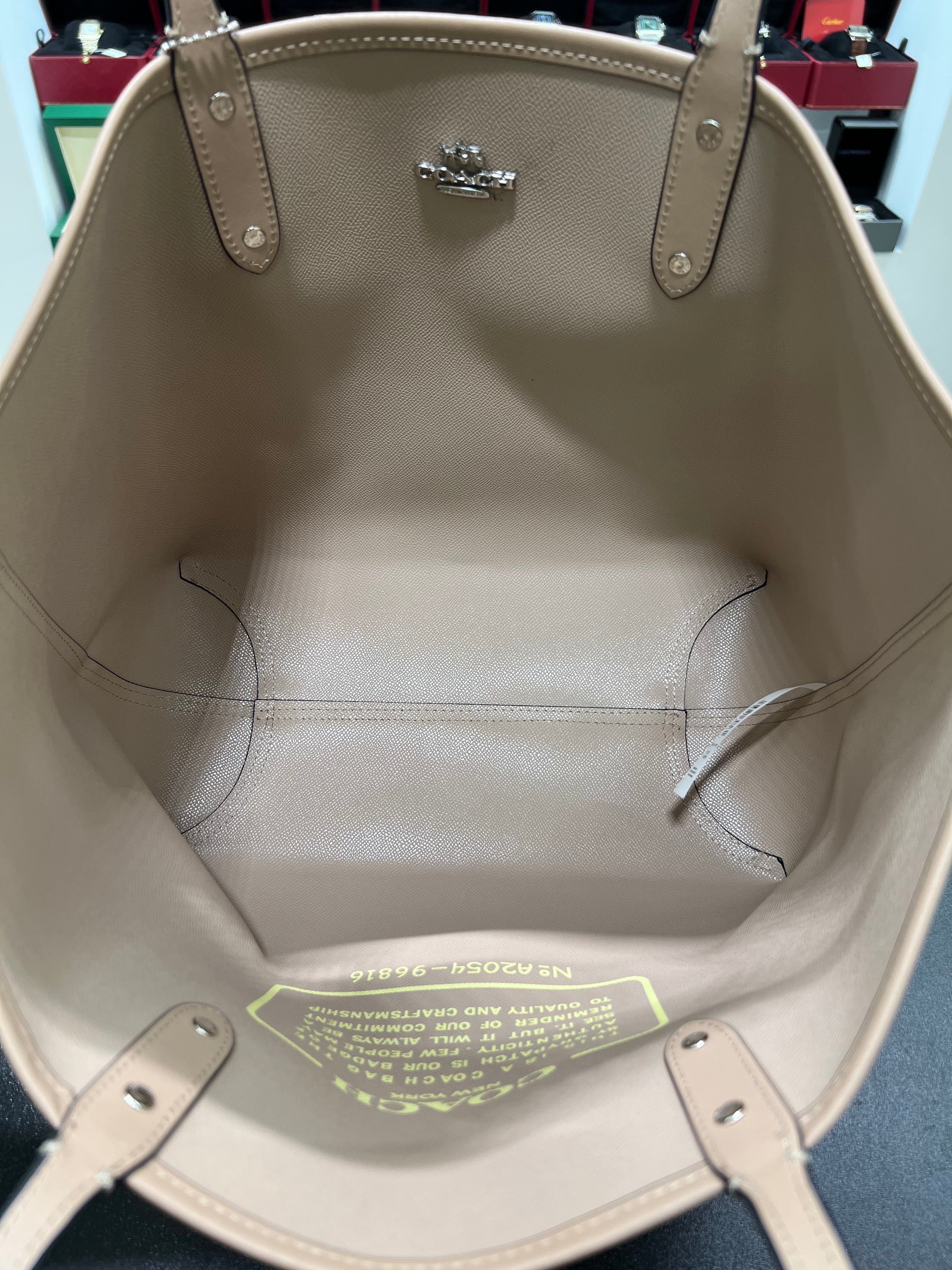 Cöach Reversible City Tote with Horse and Carriage Print".