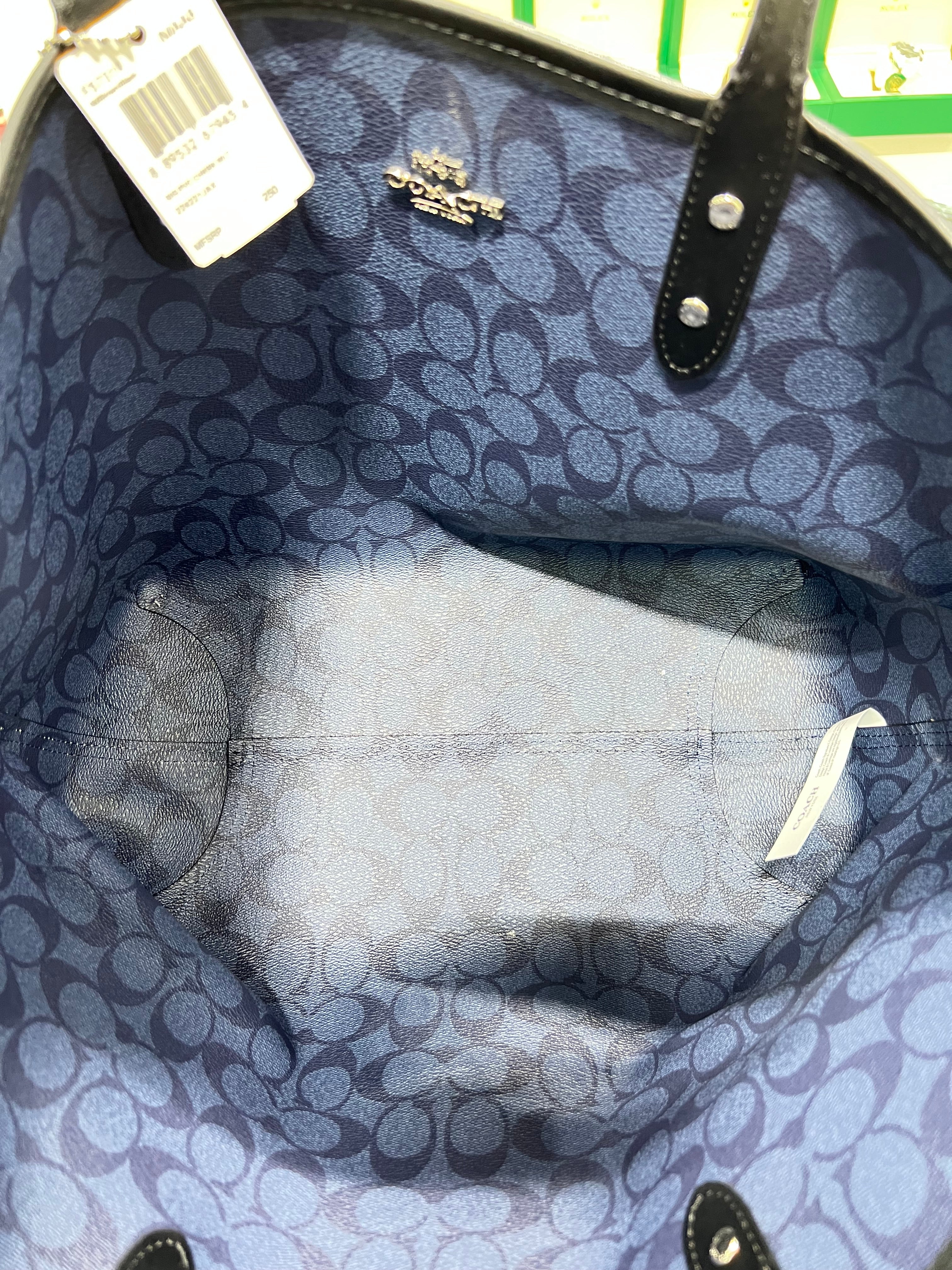 Cöach Reversible City Tote In Blocked Signature Canvas outlet