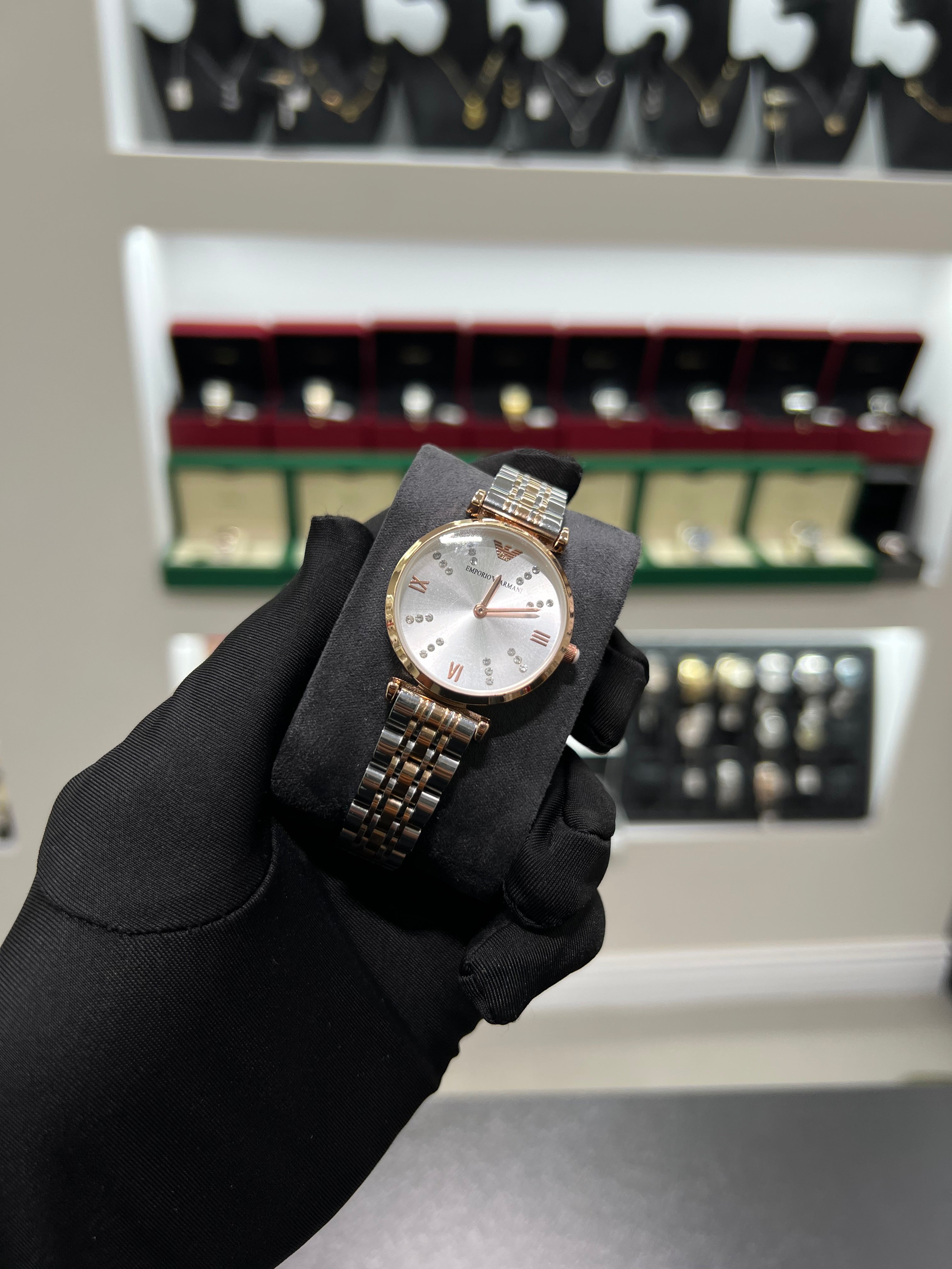 Armanį watch with white lens, quality B جوده رقم 2 من دون علبه