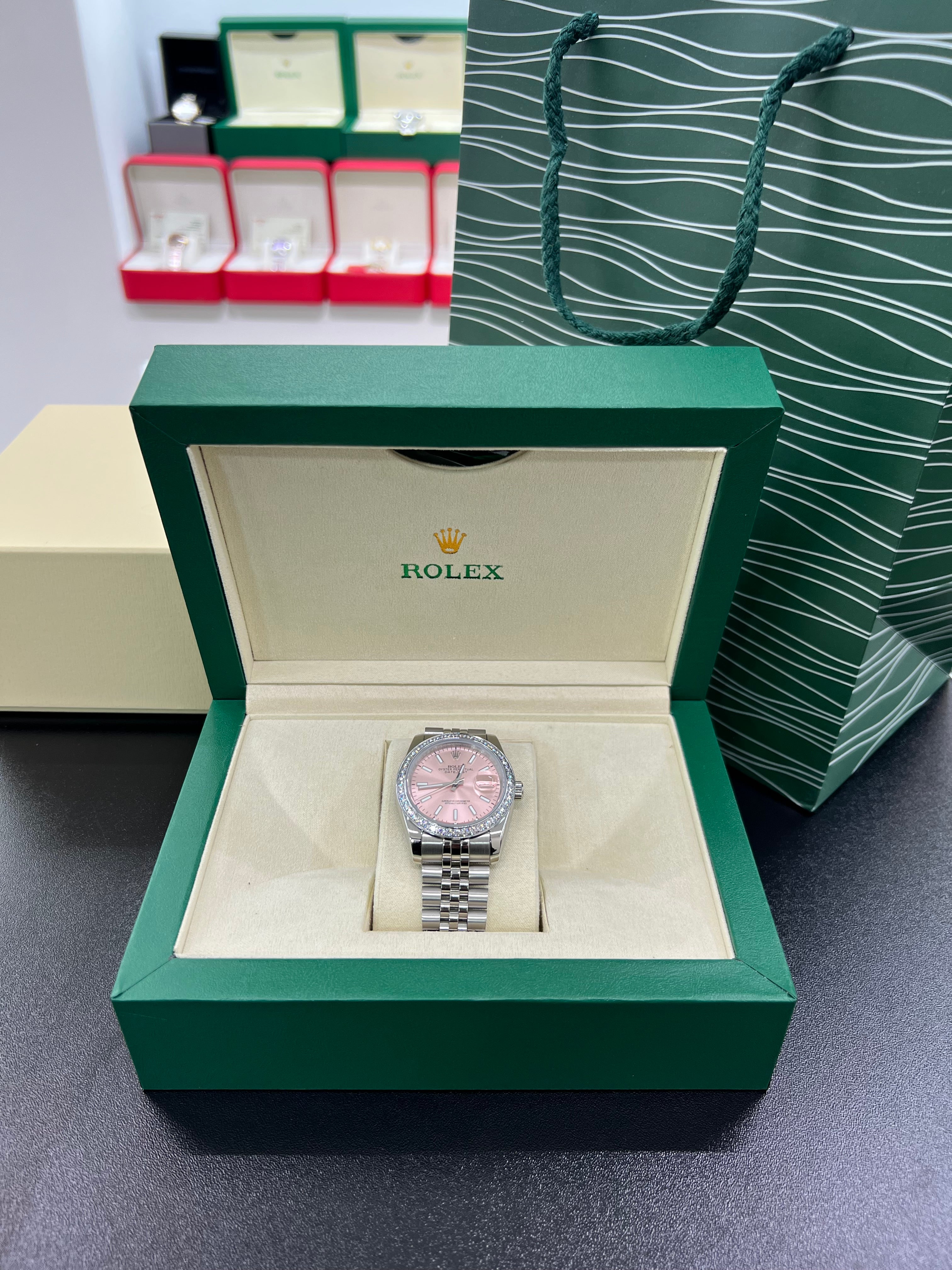 Datejust Pink Dial Studded 36mm