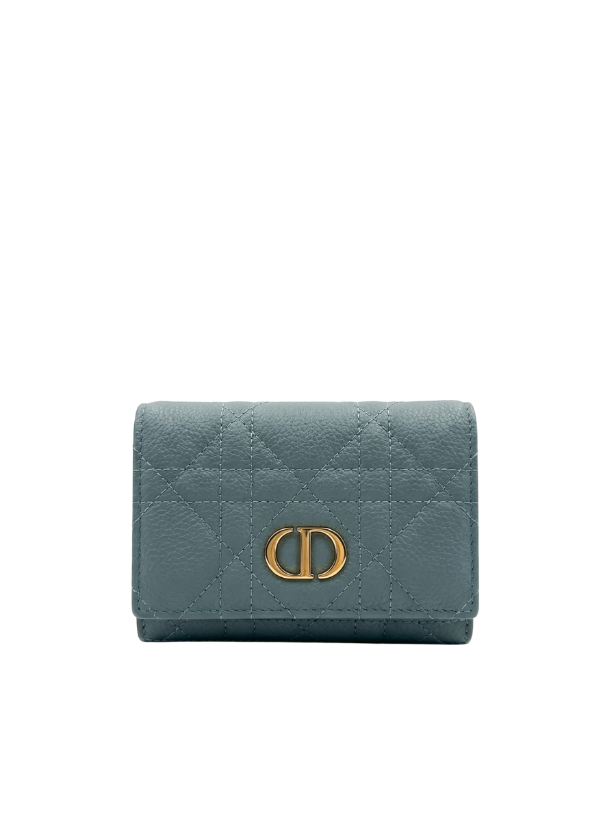 Cosmos Wallet – Grey Cannage Leather