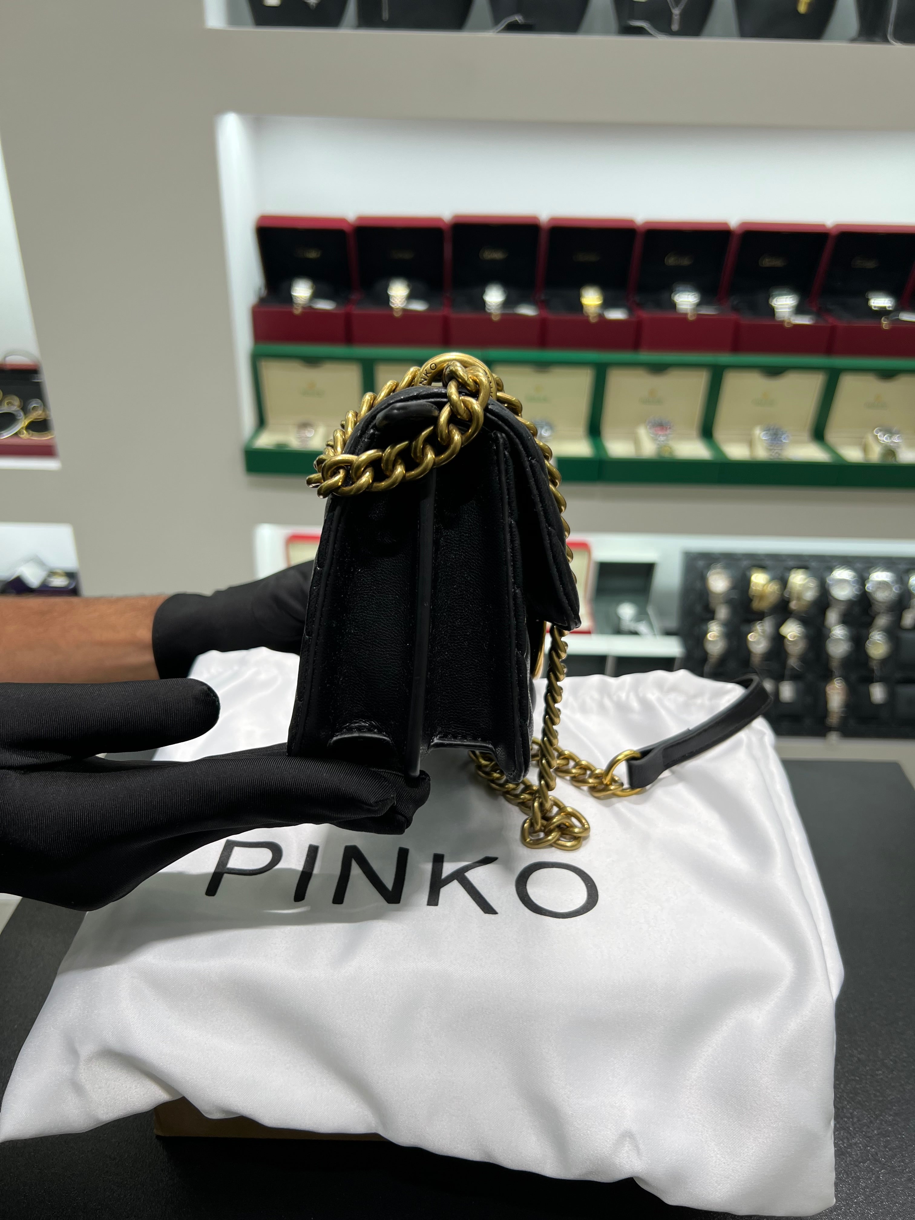 Pinko Mini Love Bag One Chevron