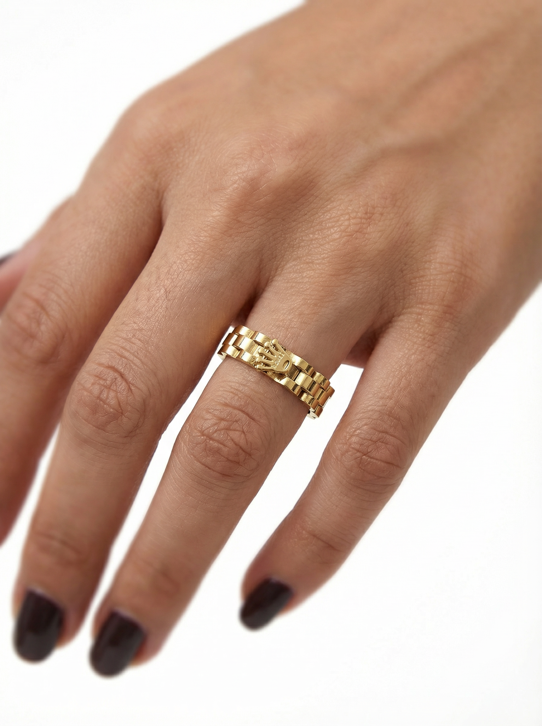 خاتم رولكس رفيع ذهبي