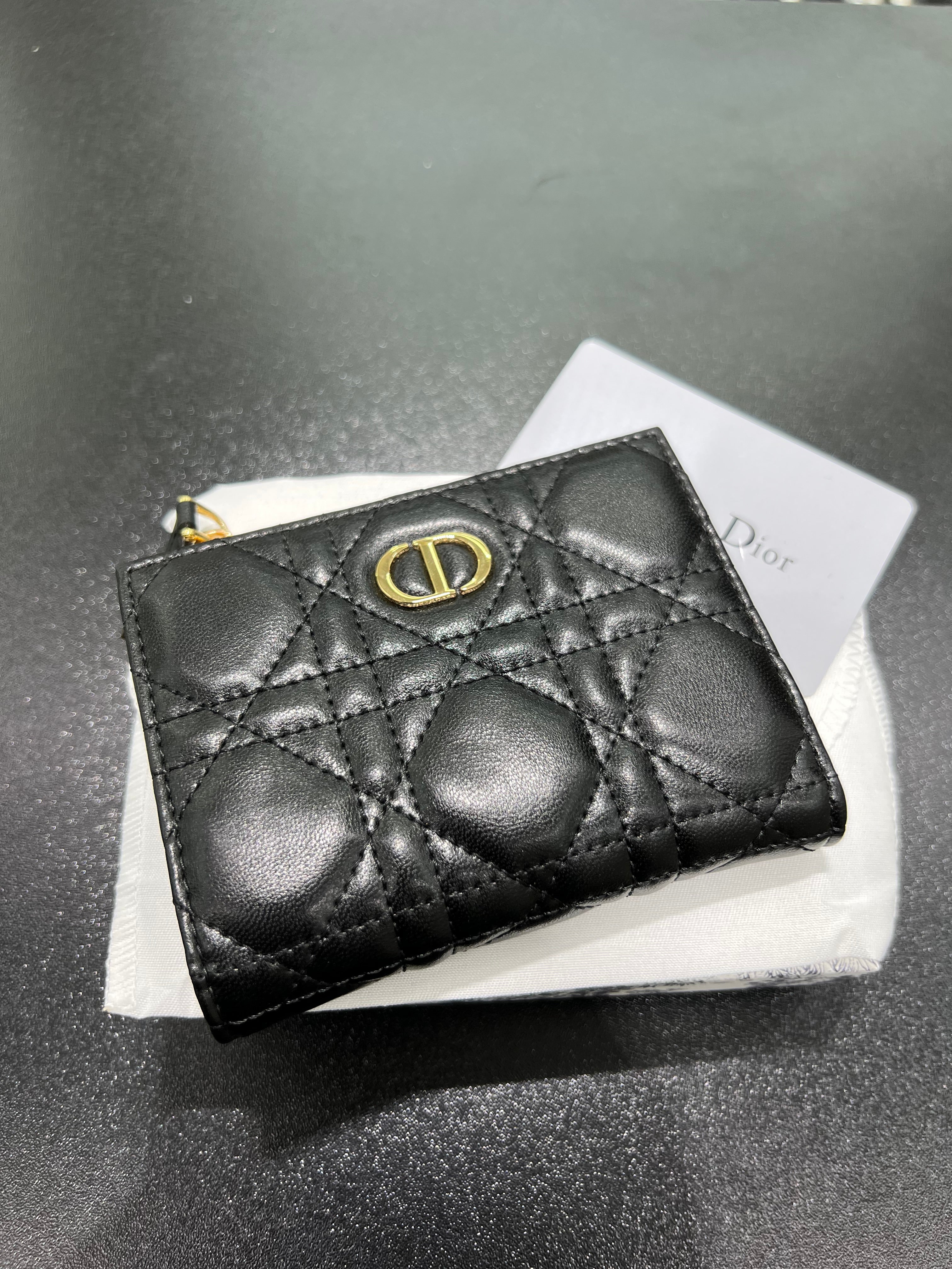 Dior Caro Dahlia Wallet black