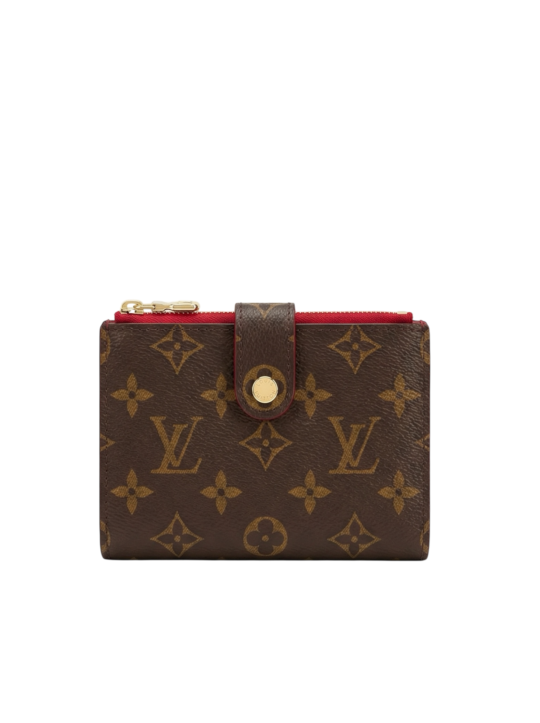 Victorine Wallet – Monogram Canvas with Red Interior