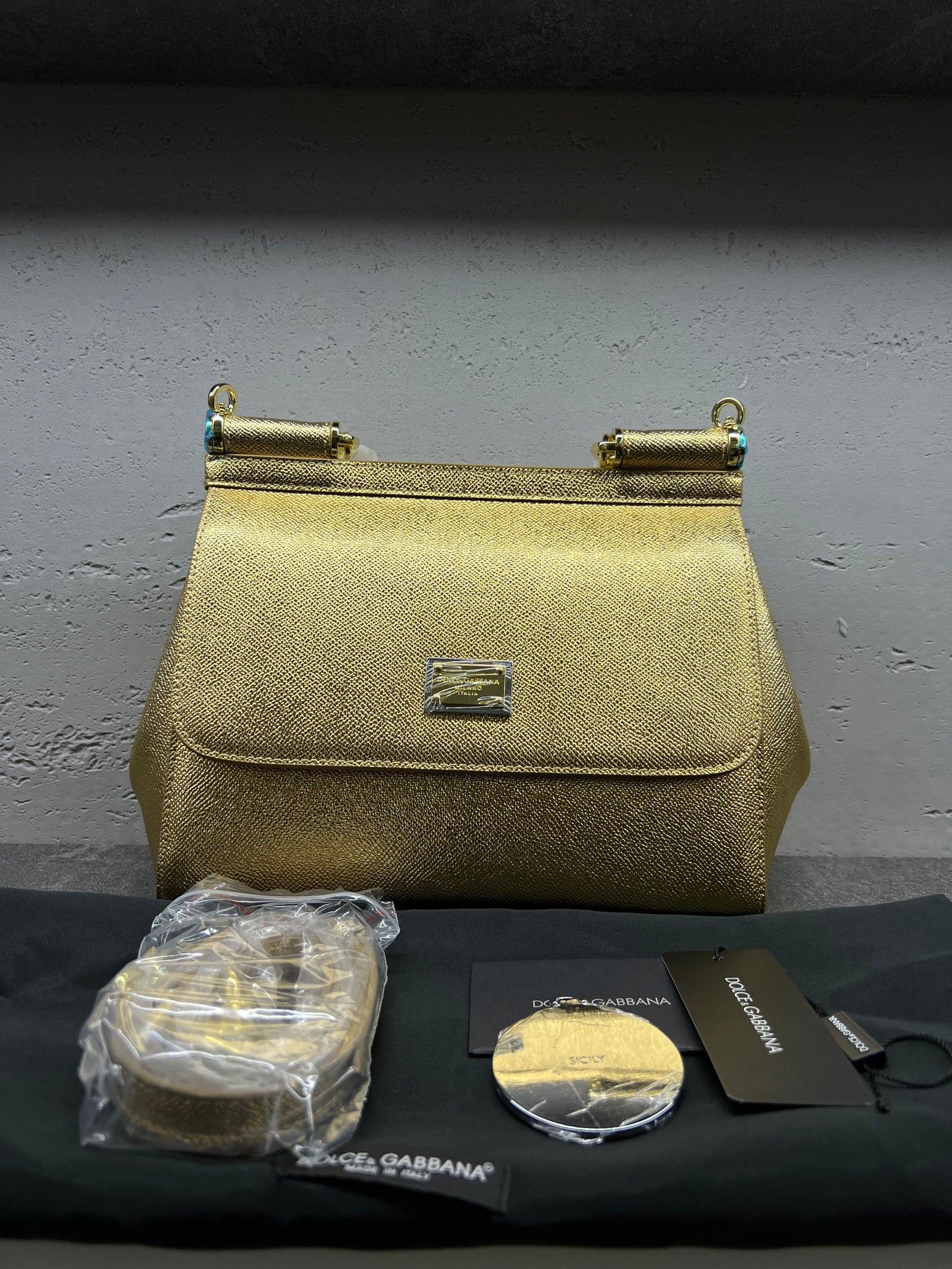 حقيبة سيسيلي الكبيرة – ذهبي | Sicily Bag Large – Gold