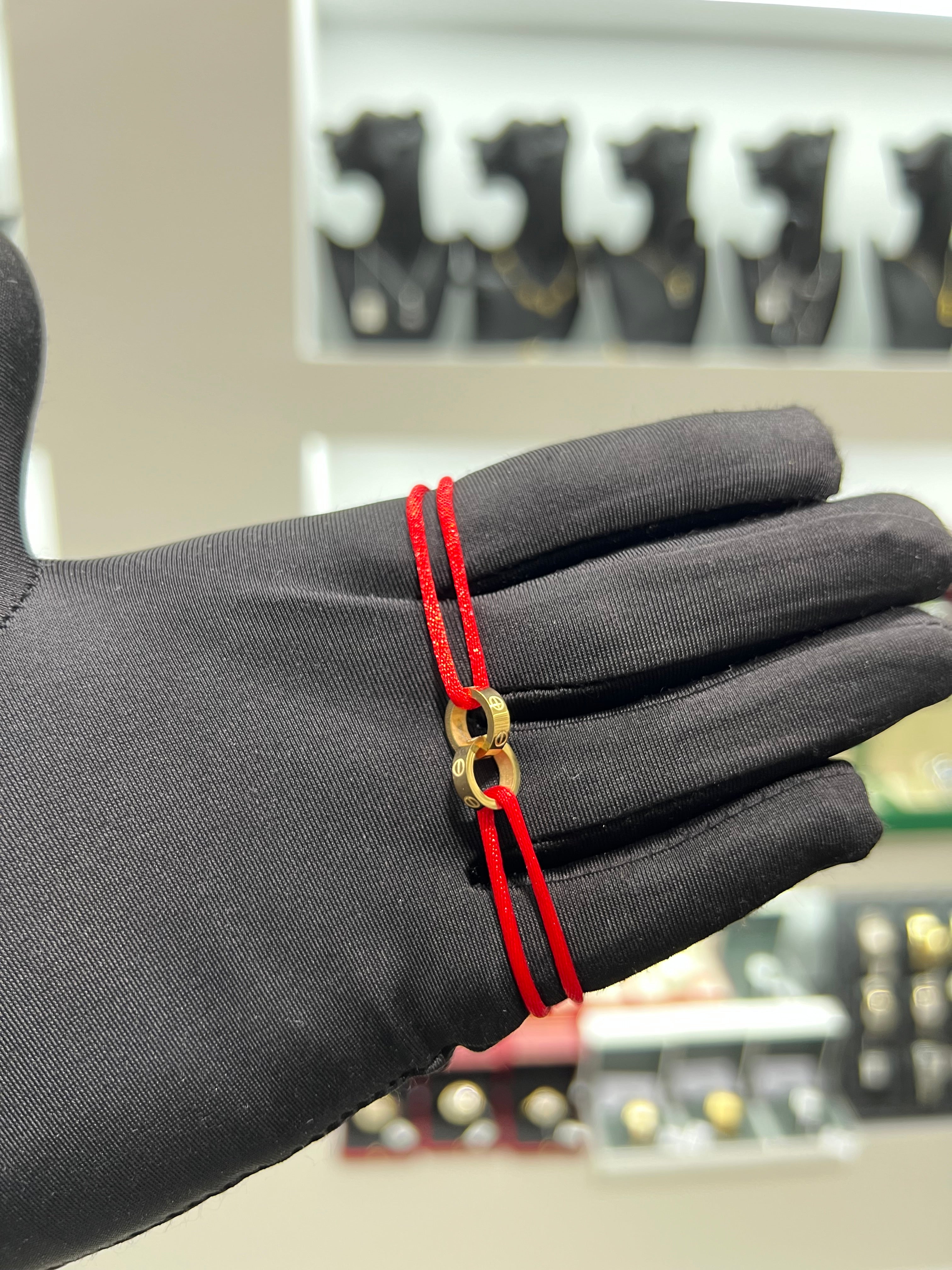 كارتير خيط حلقتين احمر