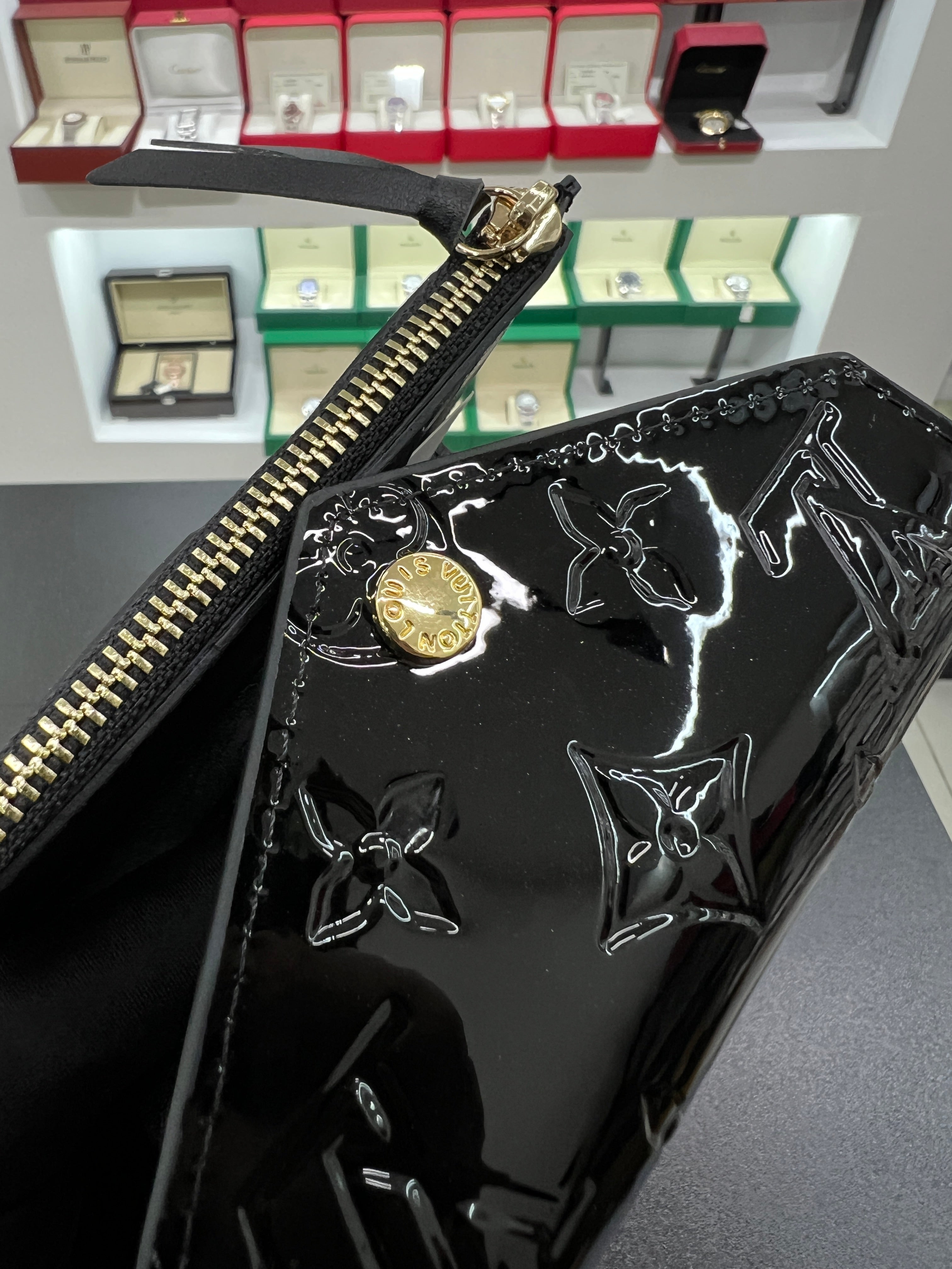 Victorine Wallet – Monogram Vernis (Black)