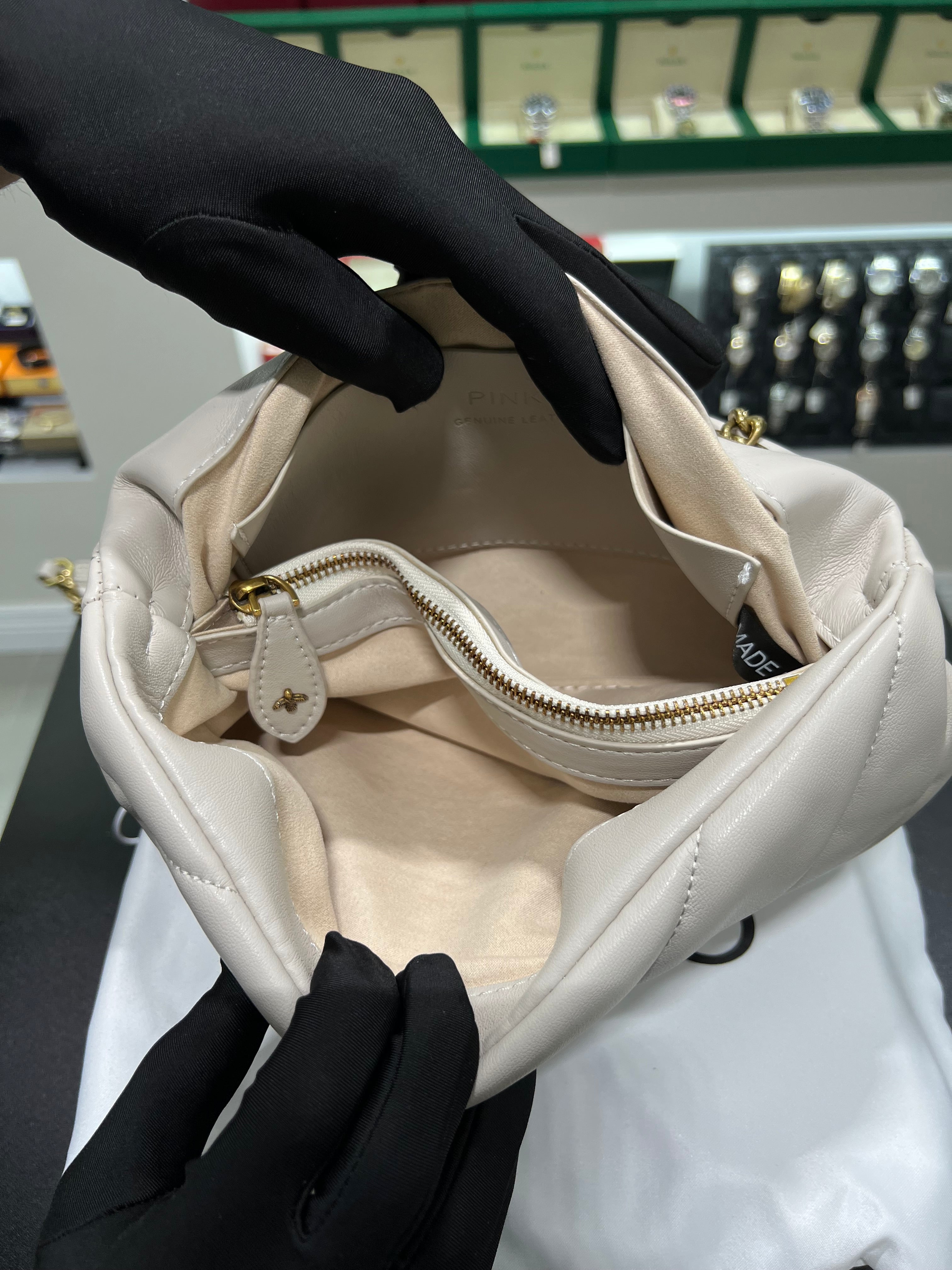 Pinkō Classic Love Bag Puff Maxi Quilt colour white