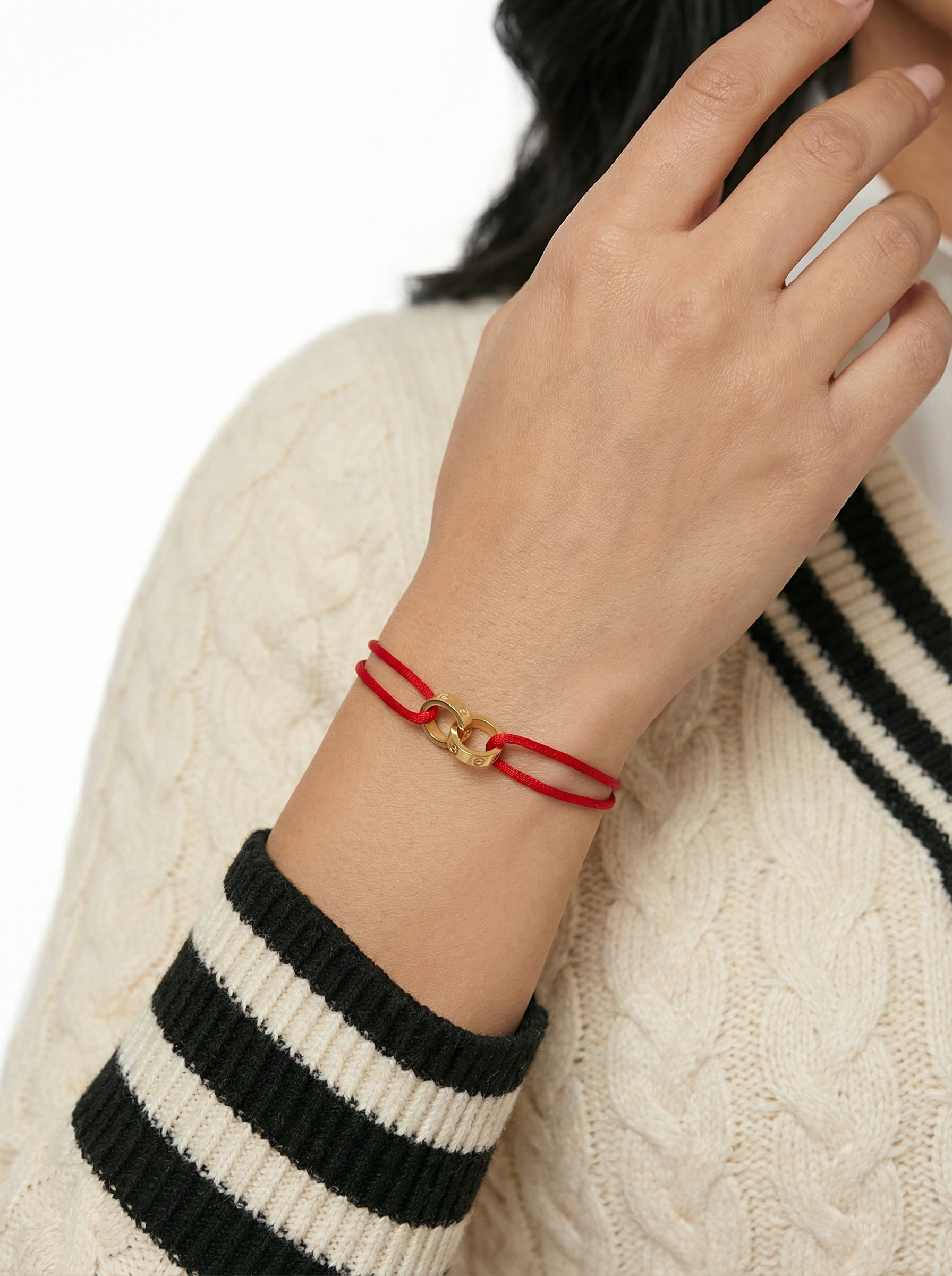 كارتير خيط حلقتين احمر