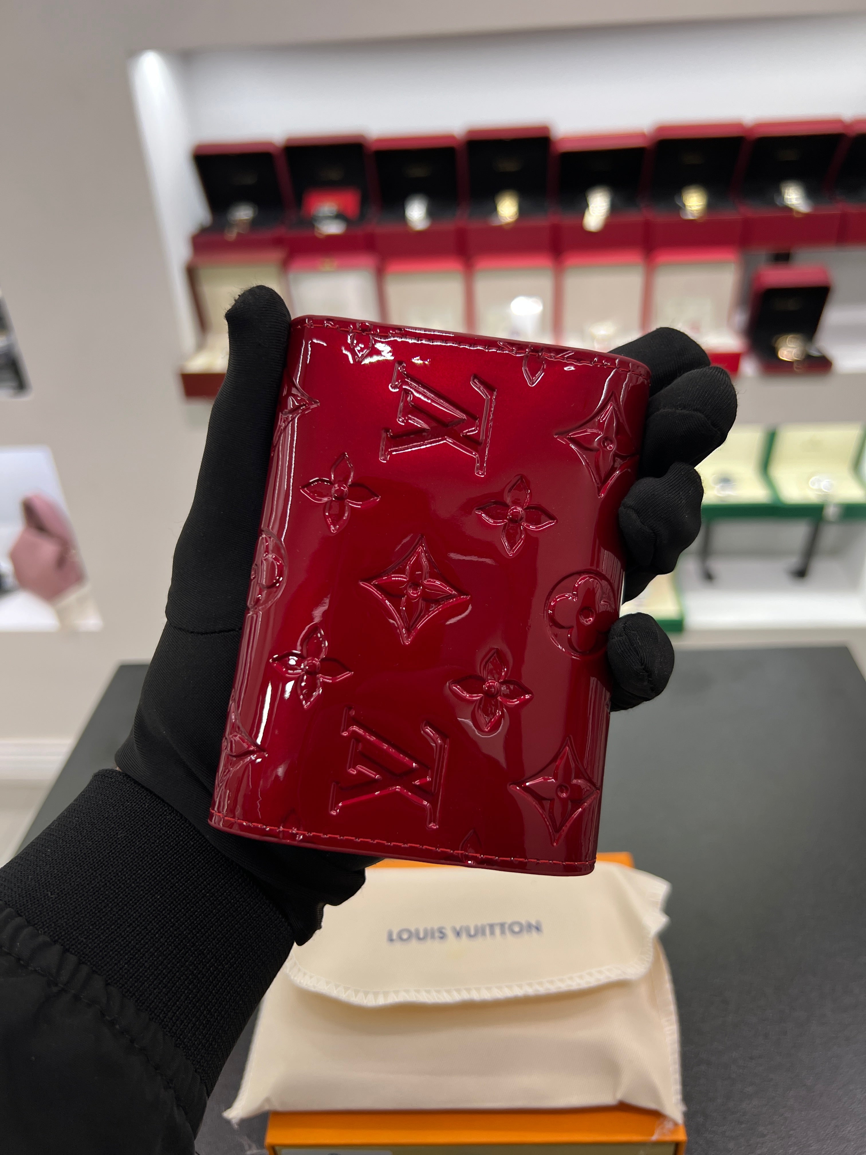 Victorine Wallet – Monogram Vernis (Red)