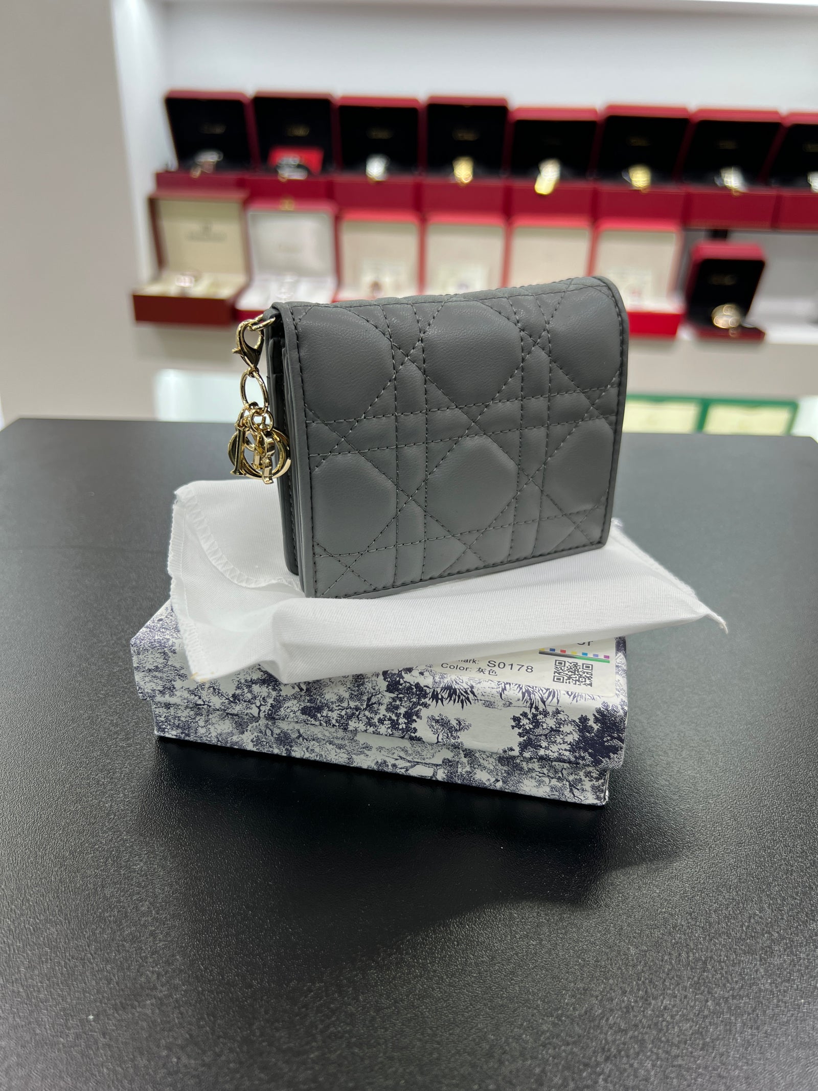 Lotus Wallet in Cannage Lambskin