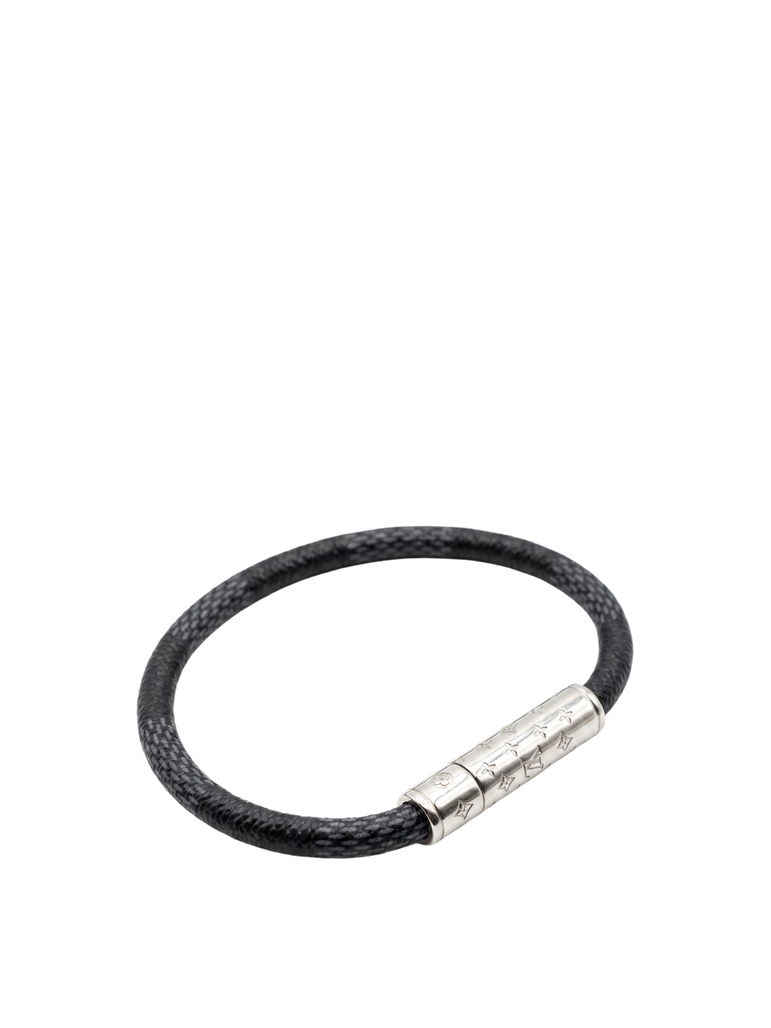 Blue and black leather bracelet 