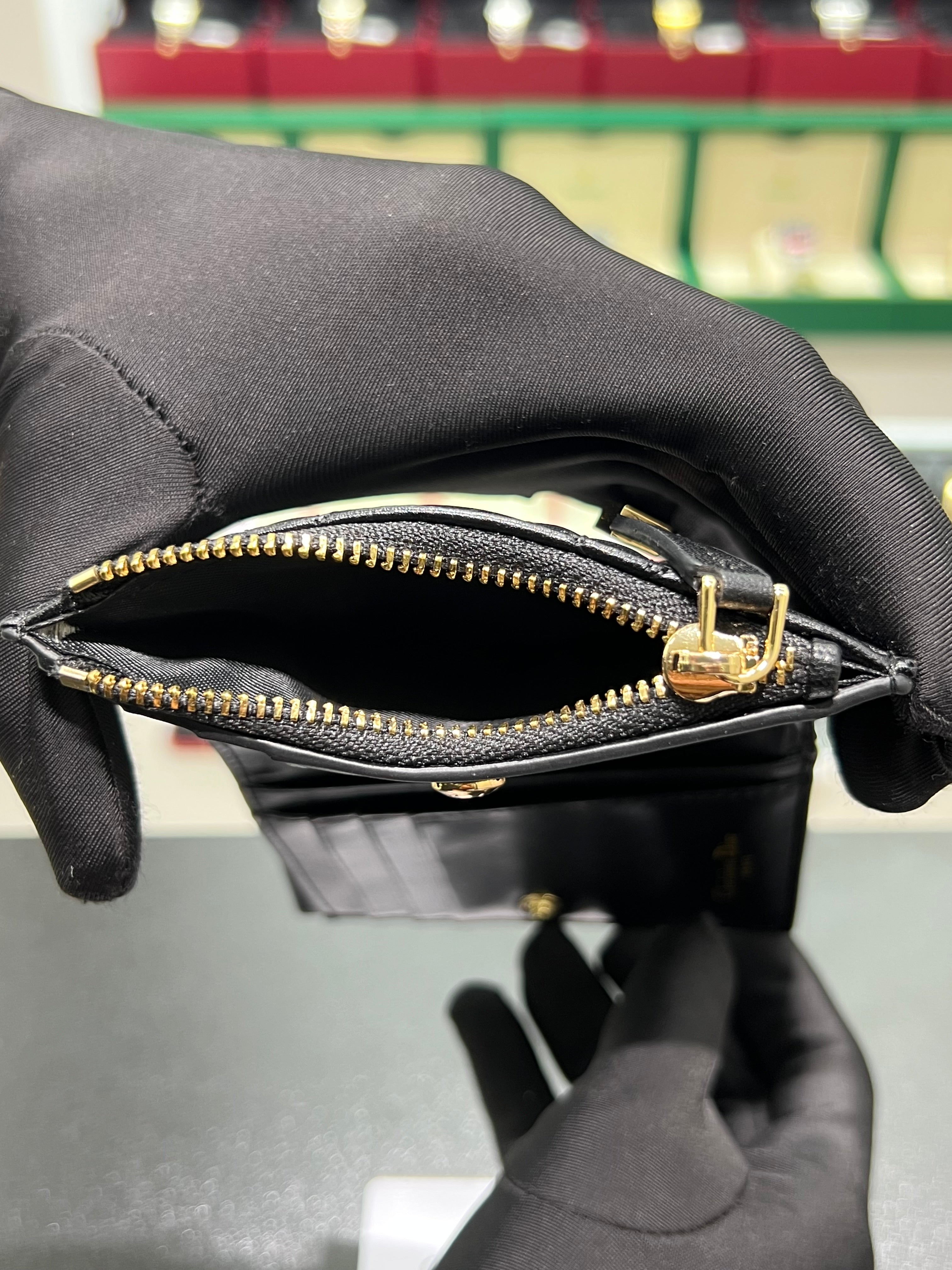 Dior Caro Dahlia Wallet black