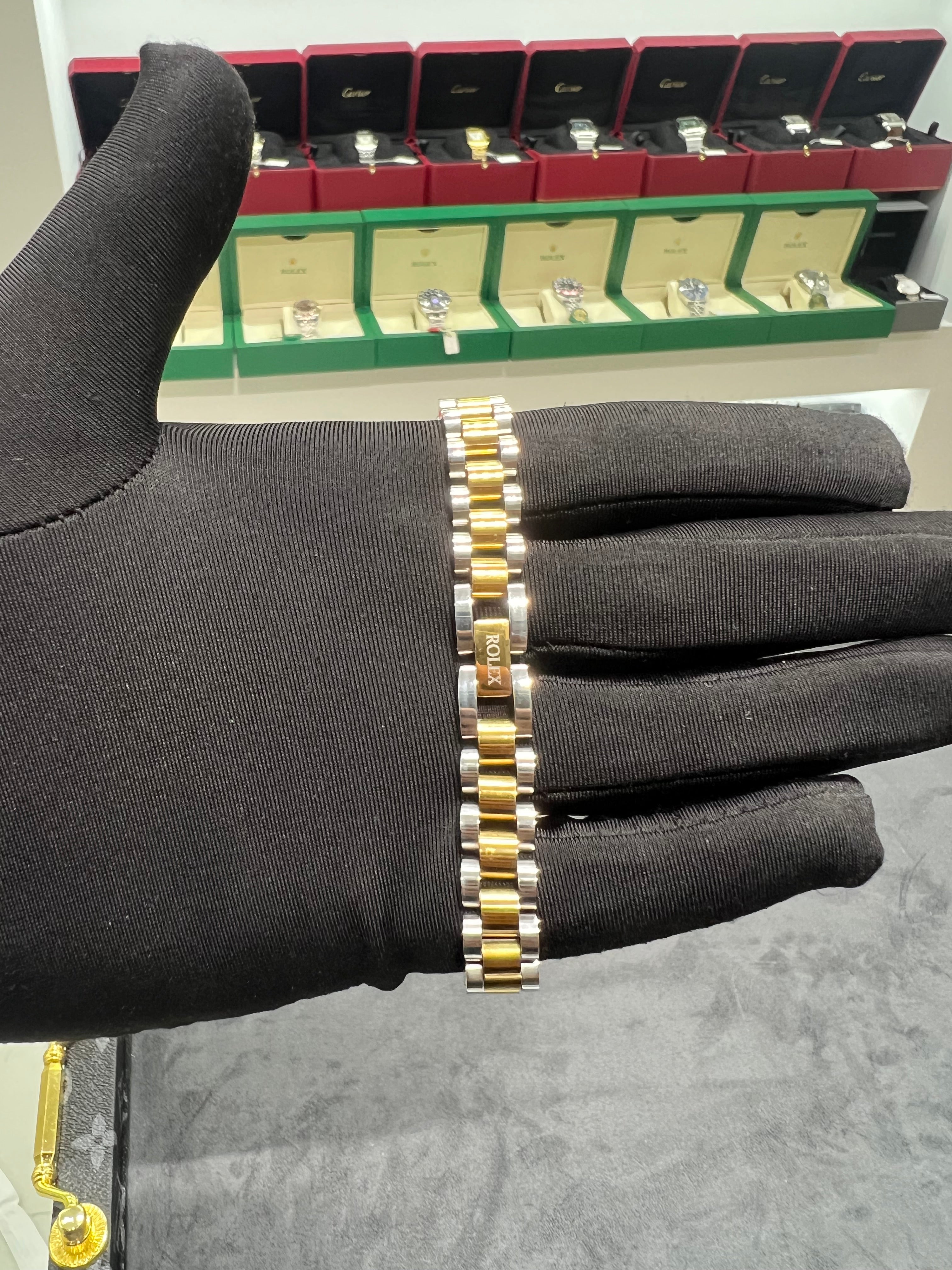 سوار رولكس بالشعار مطعم بلونين