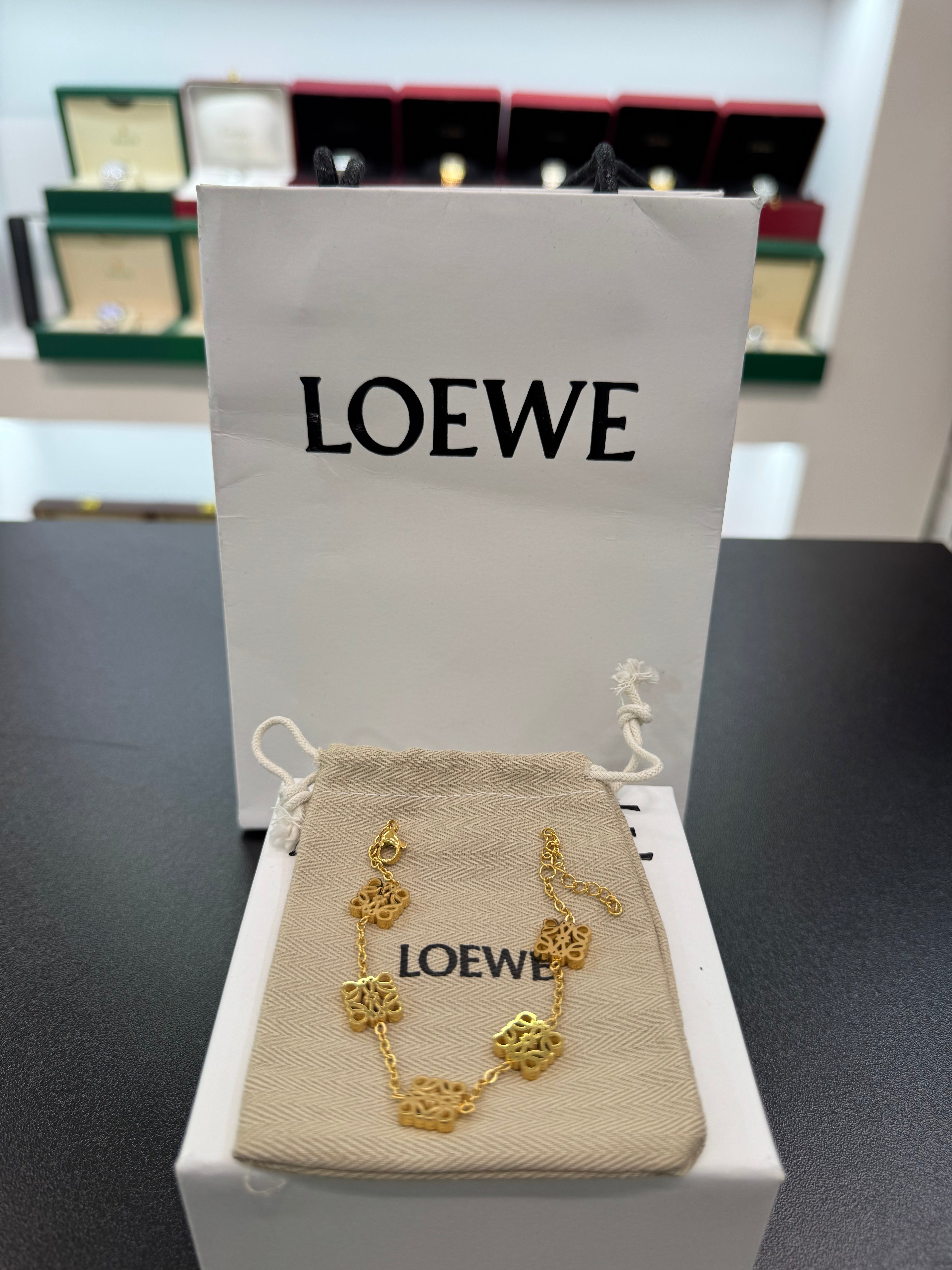 Floral Charm Gold Bracelet