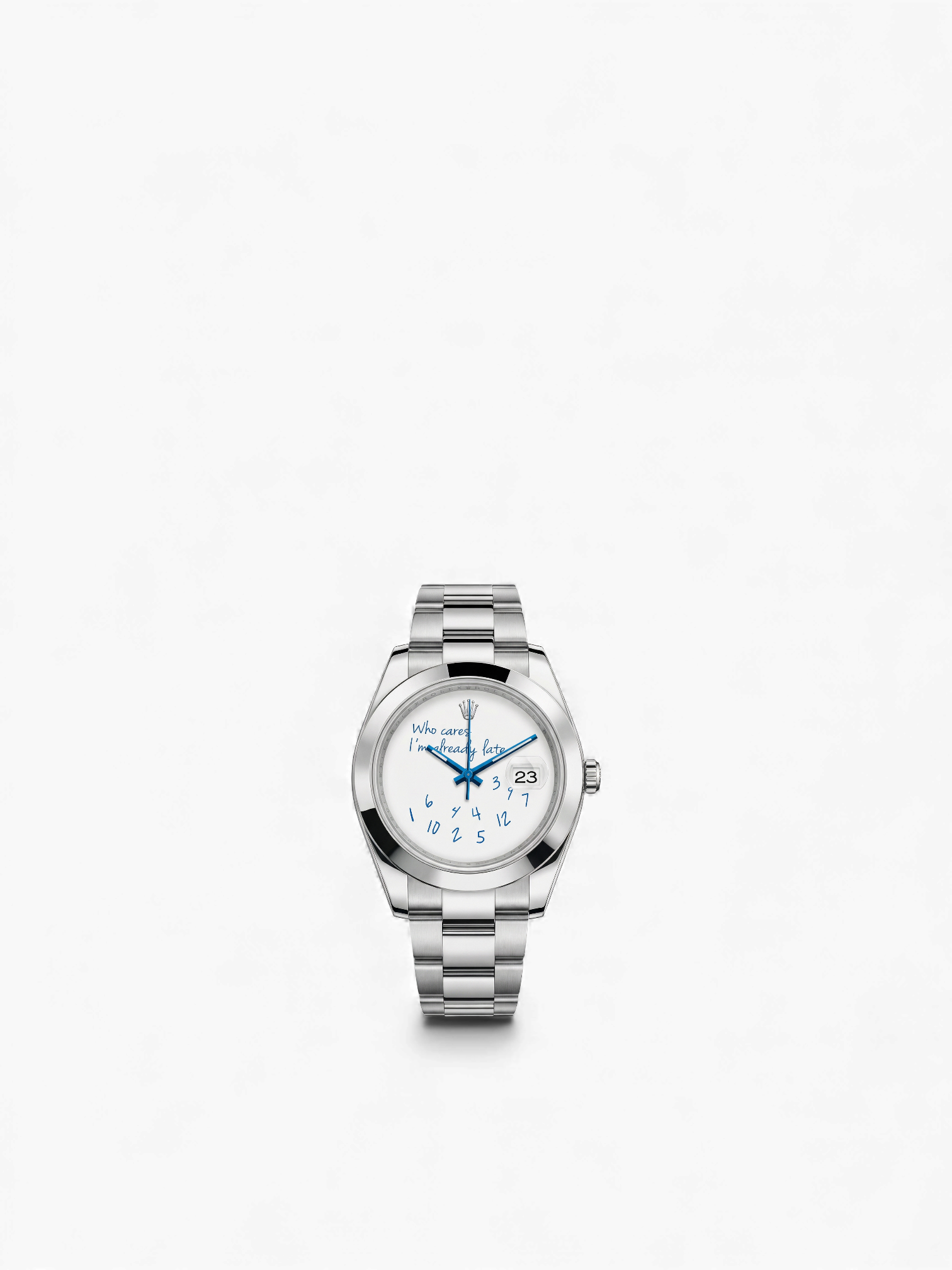 Who cares blue stainless steel 41mm