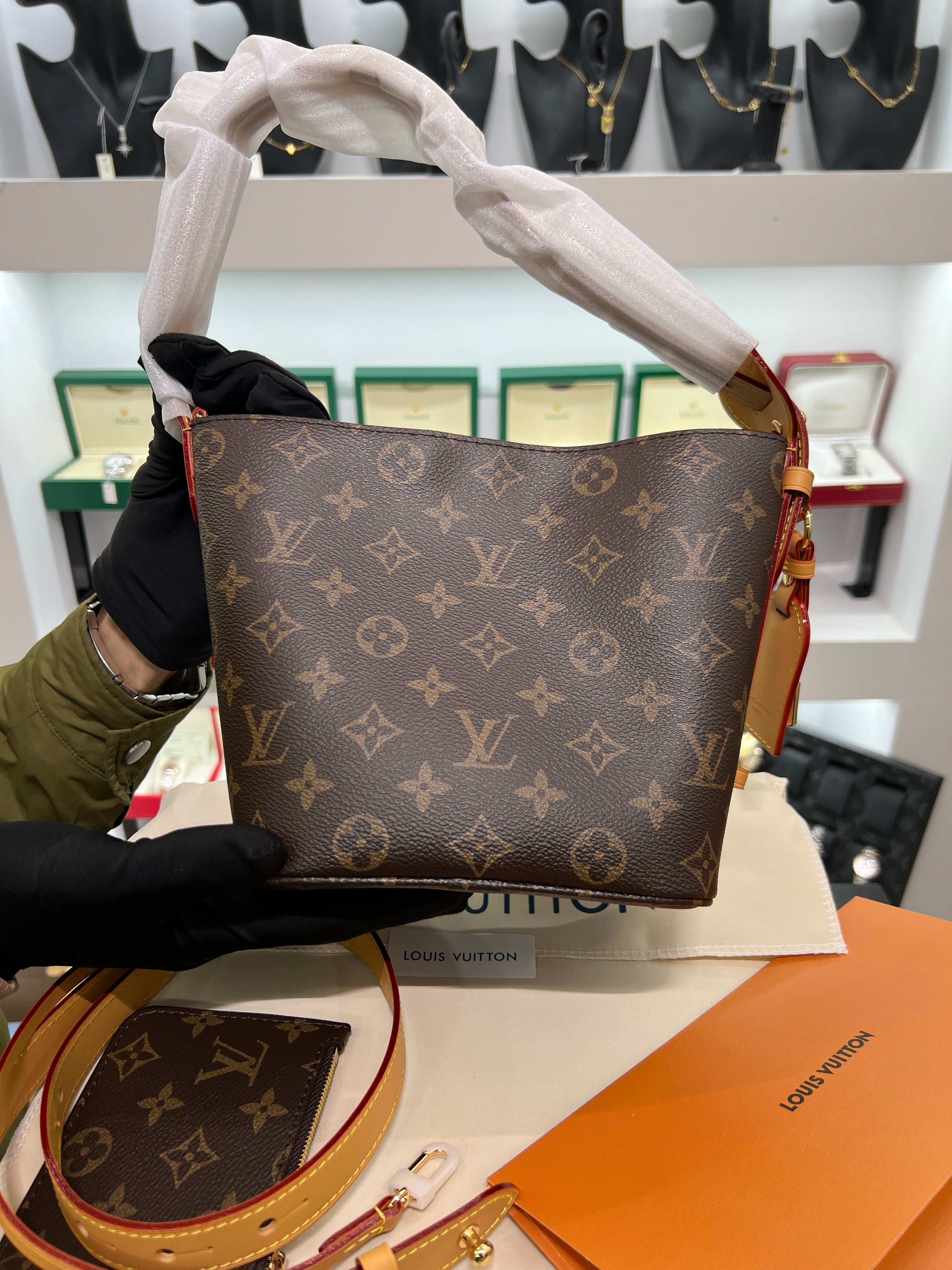 All In GM Monogram Canvas Bag – Large Luxury Handbag Brown