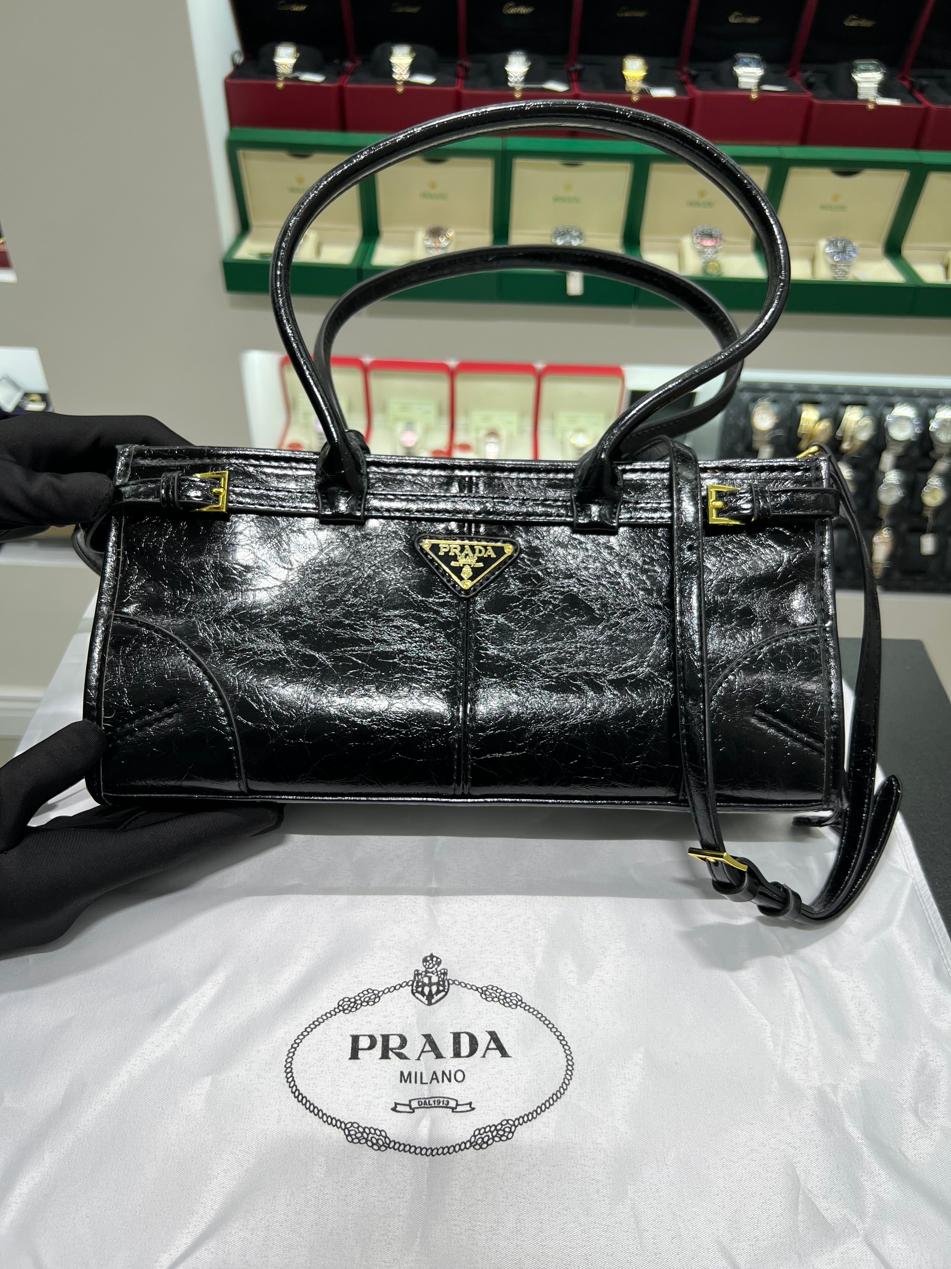 Prada Bonnie medium leather handbag