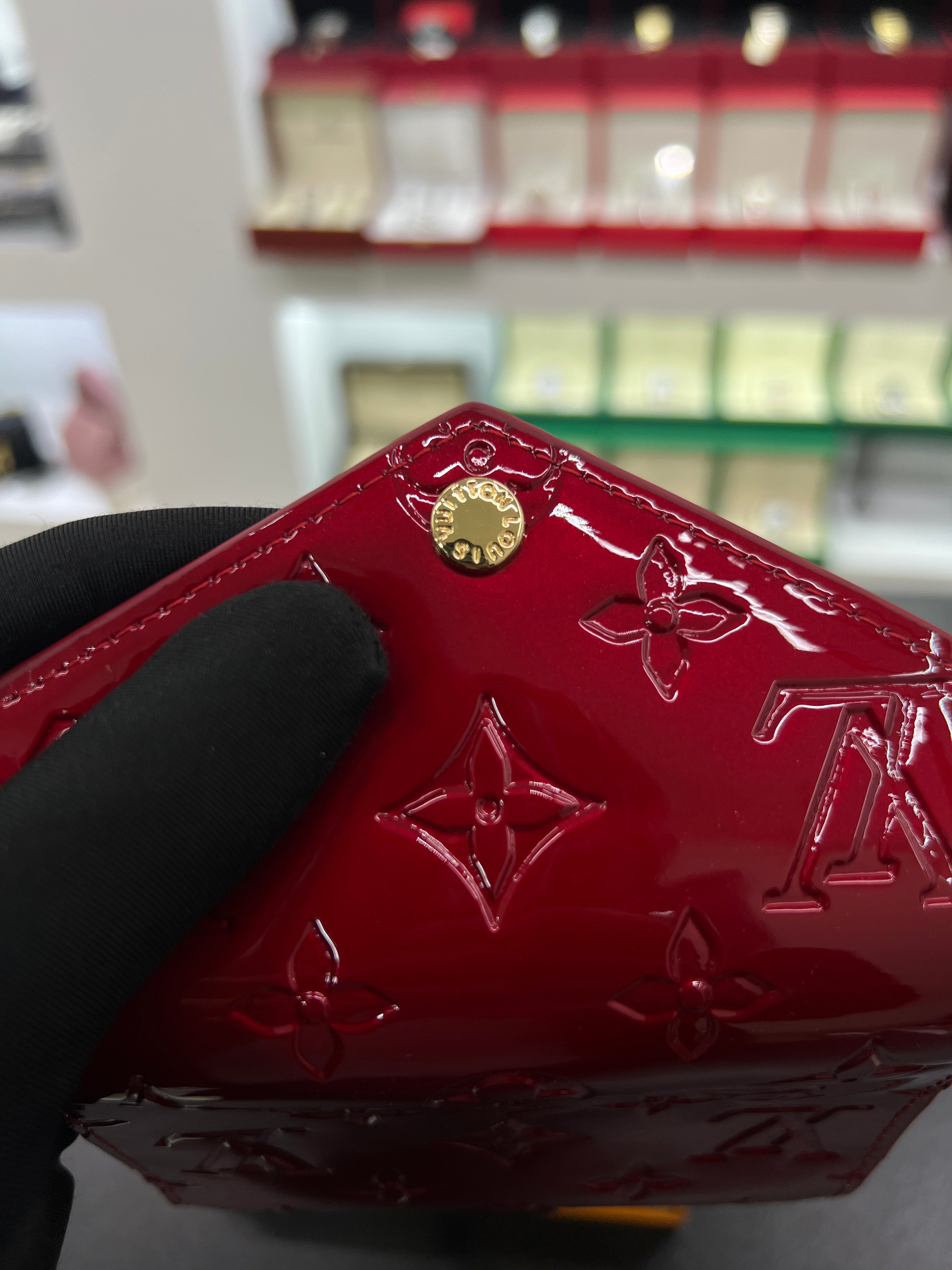 Victorine Wallet – Monogram Vernis (Red)