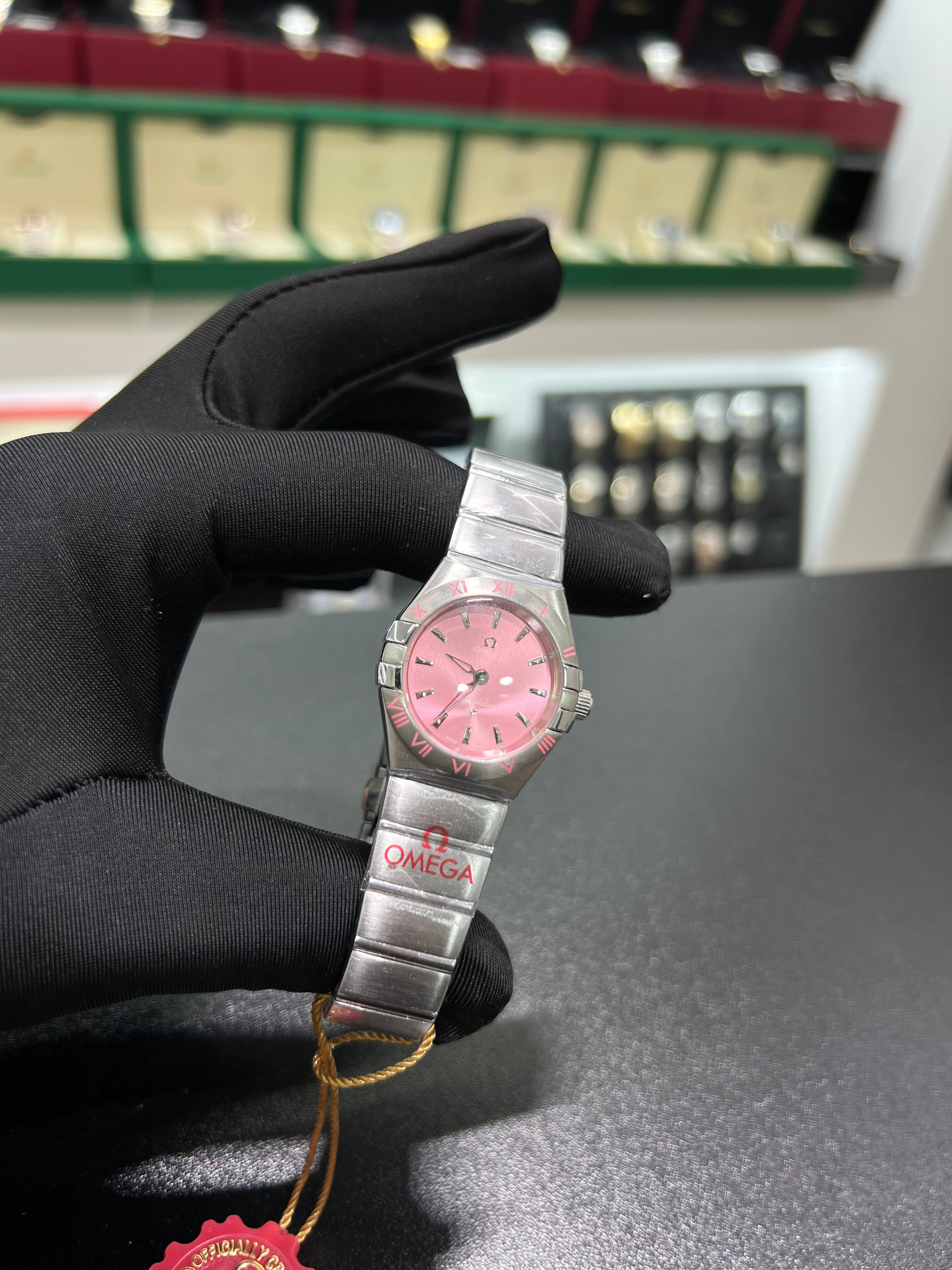 Constellation with a pink dial