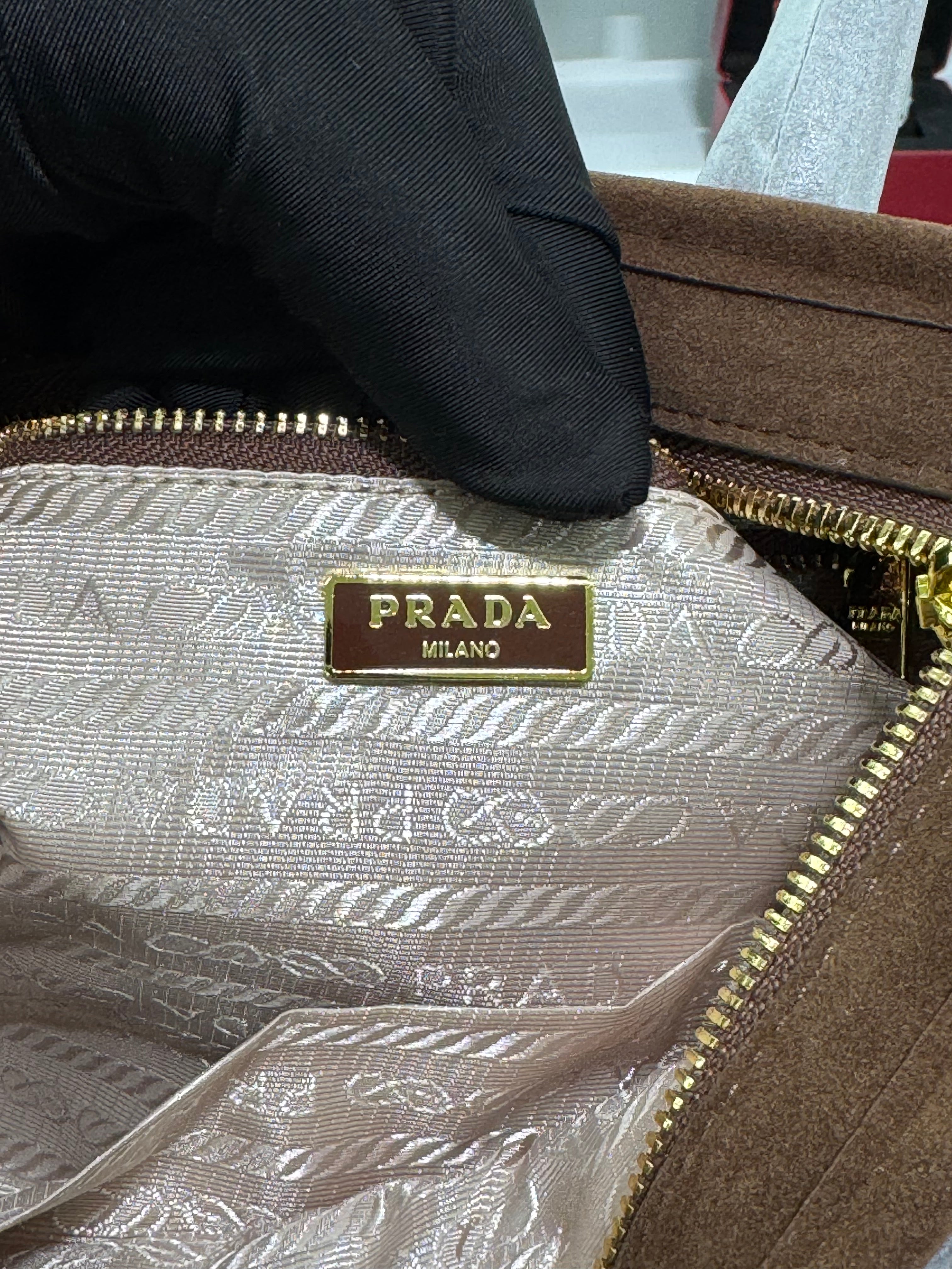 Suede Belted Top-Handle medium Bag