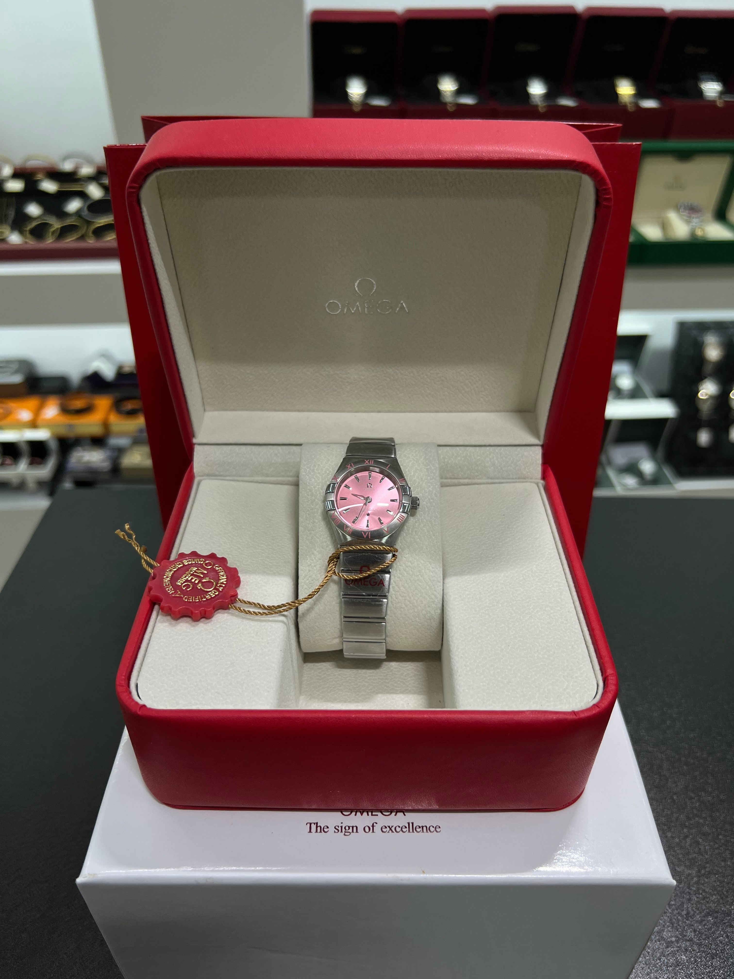 Constellation with a pink dial