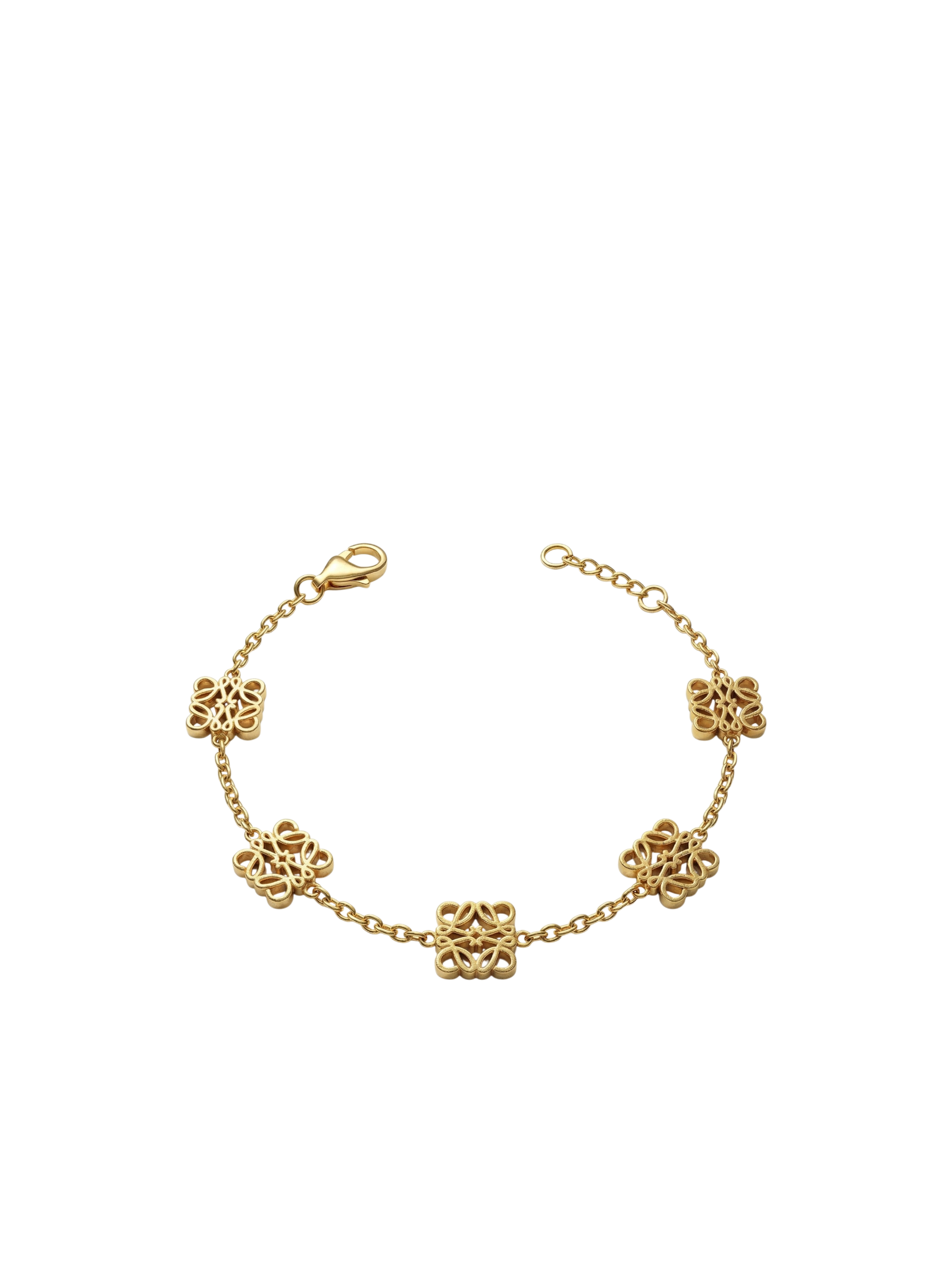 Floral Charm Gold Bracelet