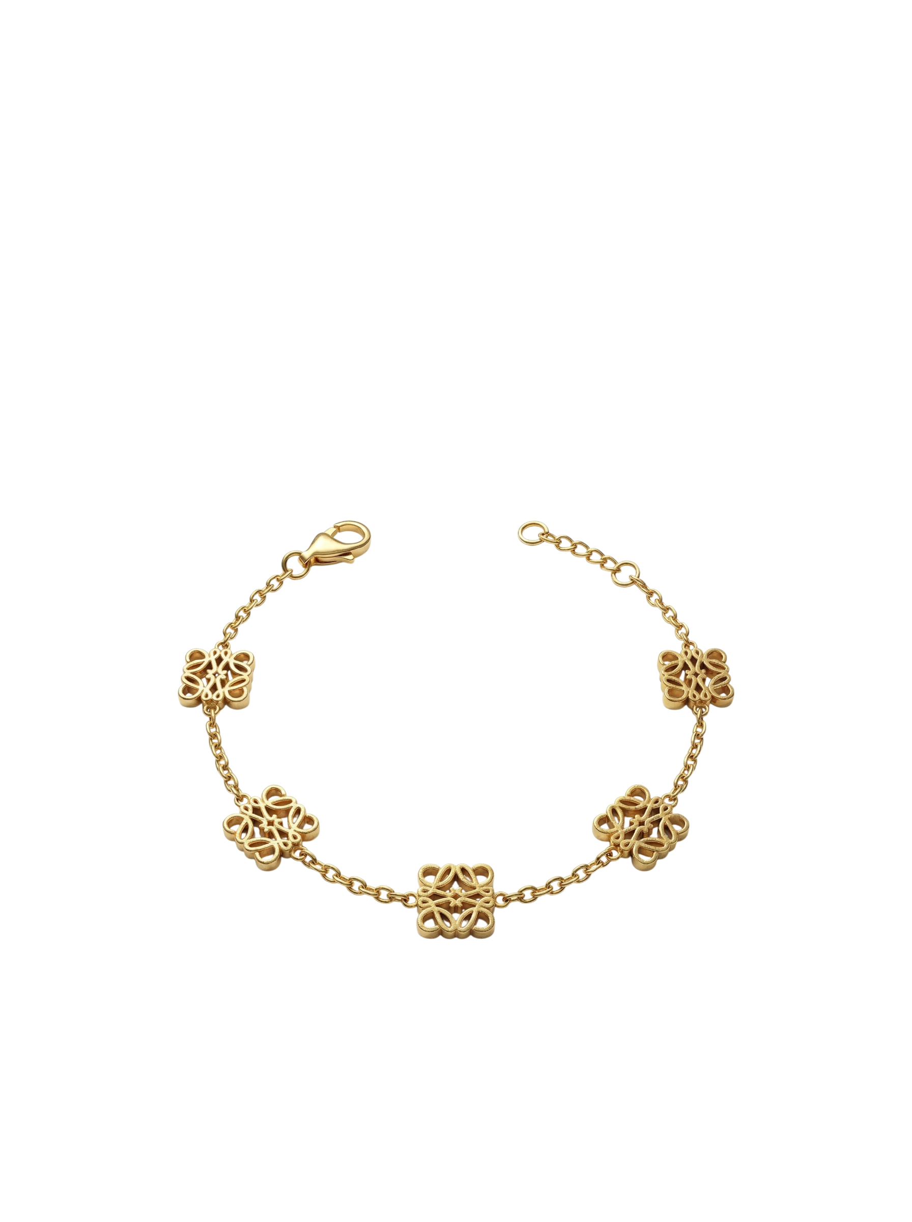 Floral Charm Gold Bracelet