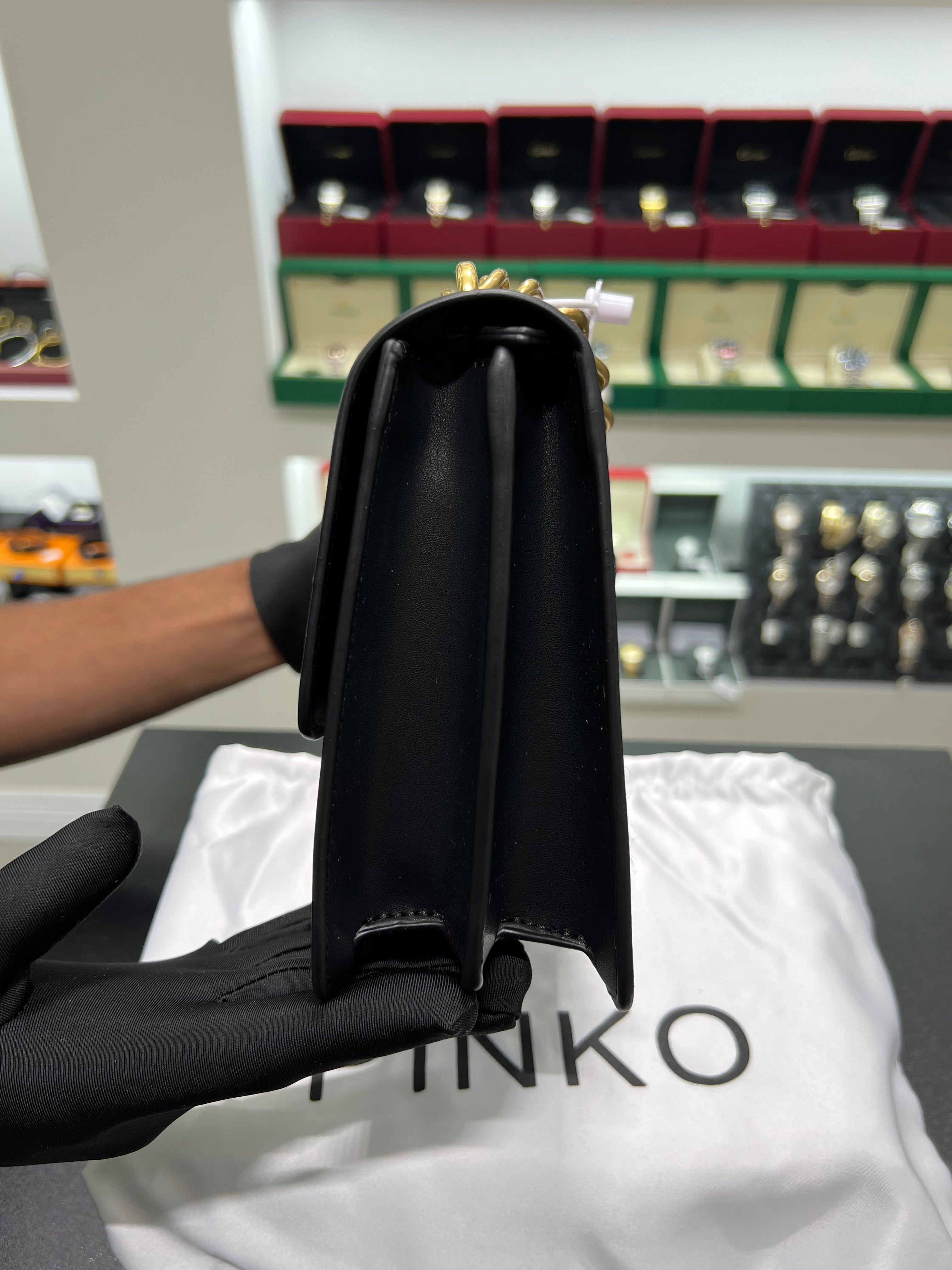 Pinko Classic calfskin shoulder strap