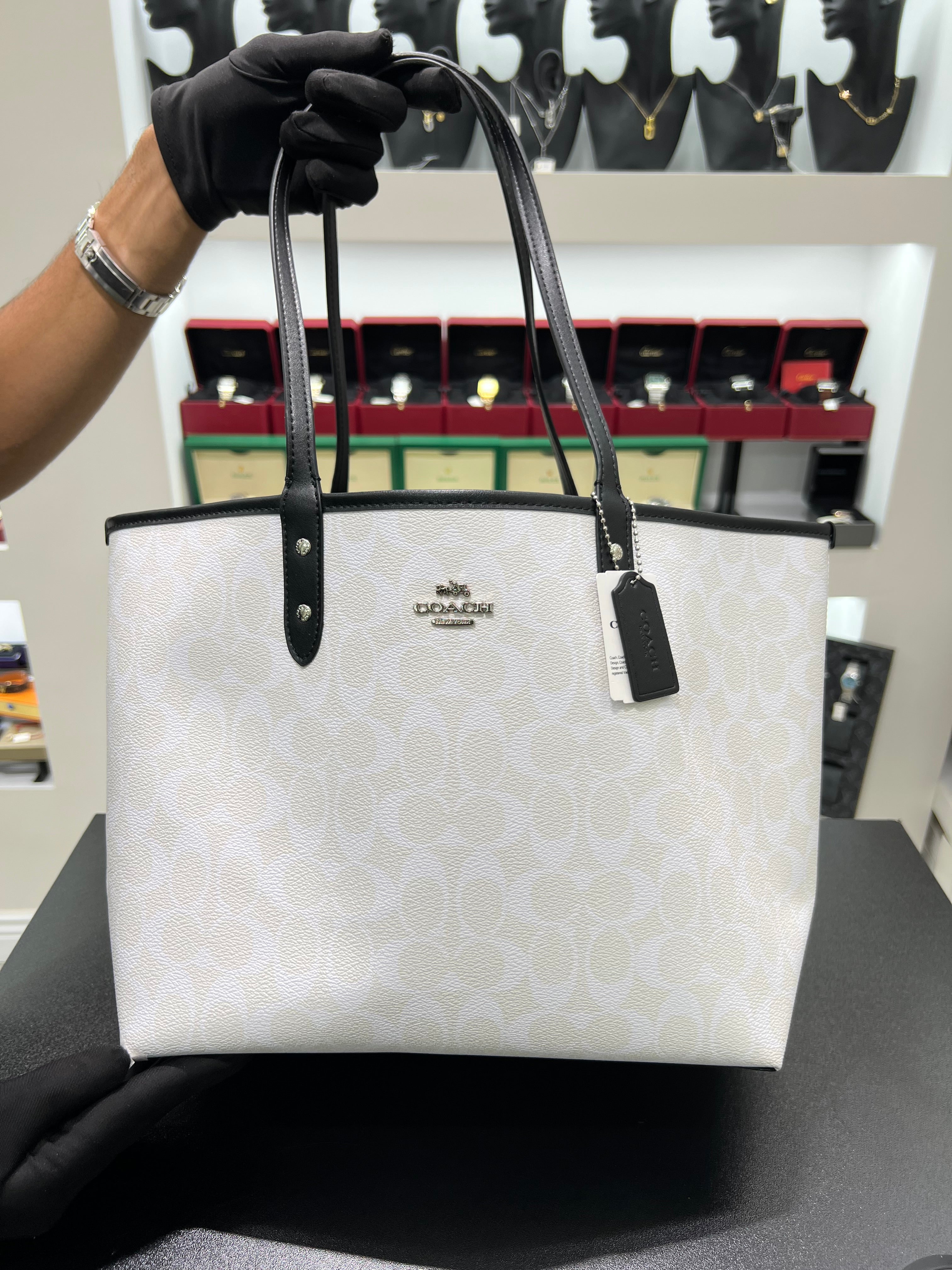 Cöach Reversible City Tote In Blocked Signature Canvas outlet