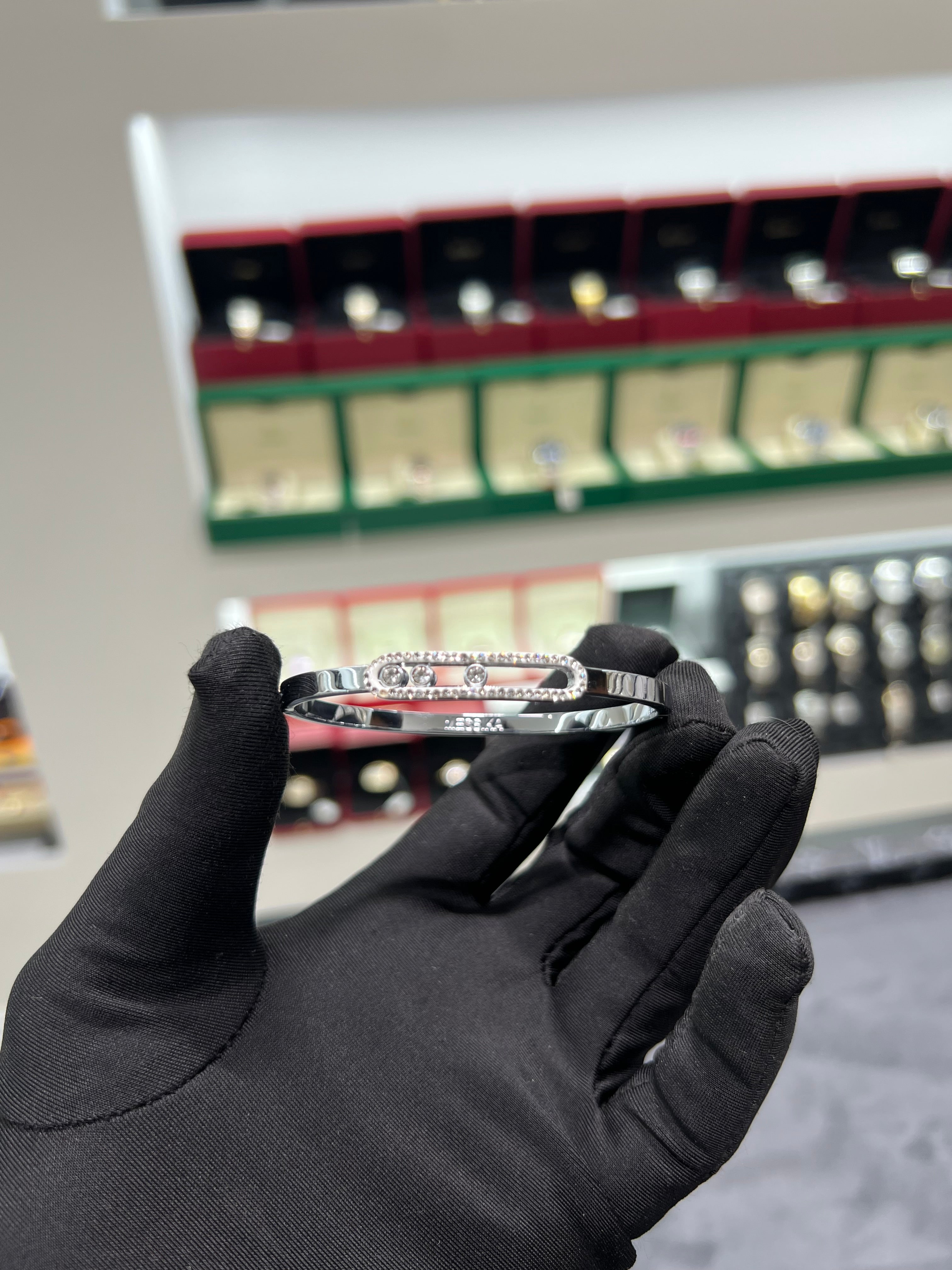 سوار ميسيكا فضي مرصع