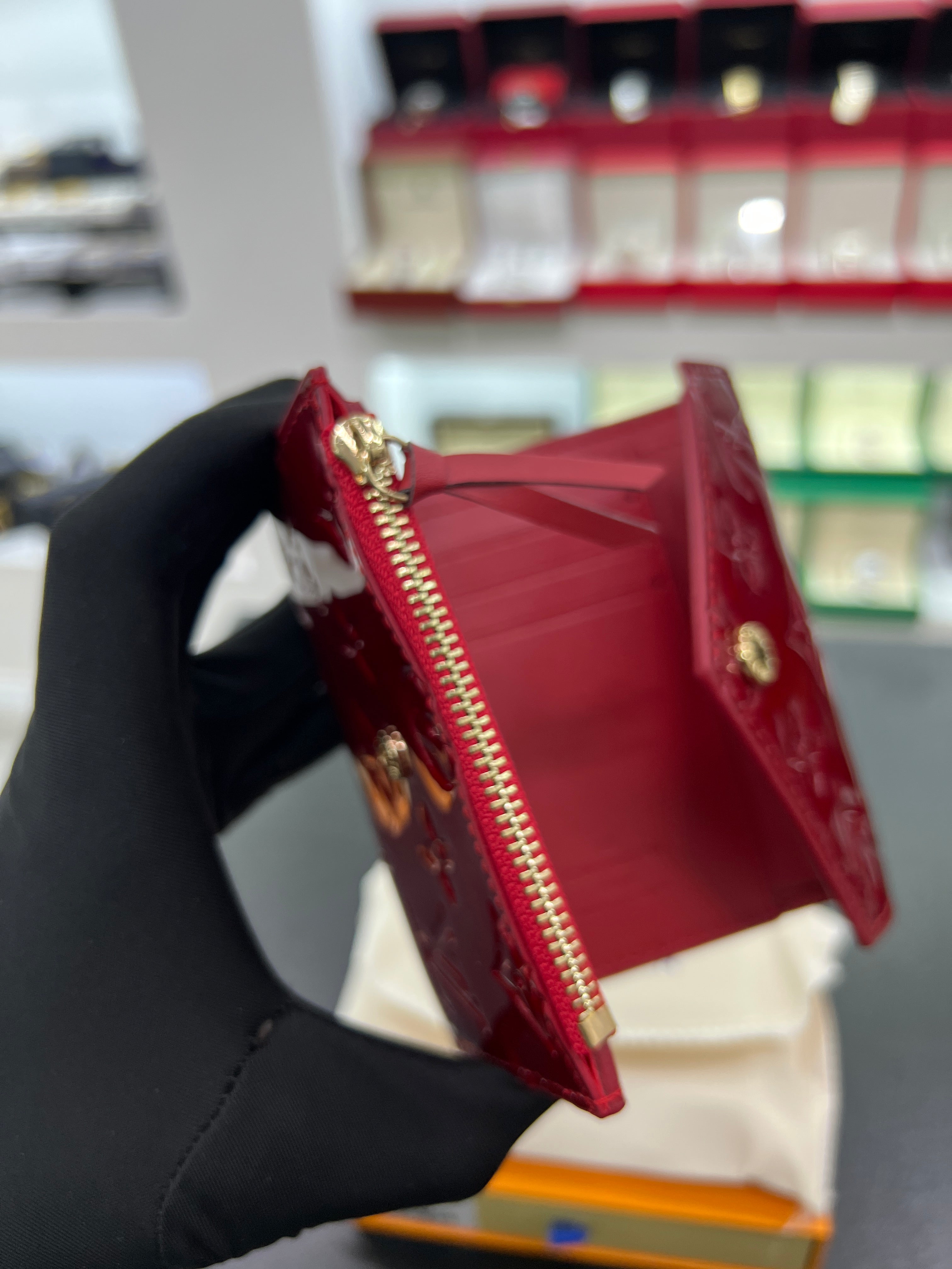 Victorine Wallet – Monogram Vernis (Red)