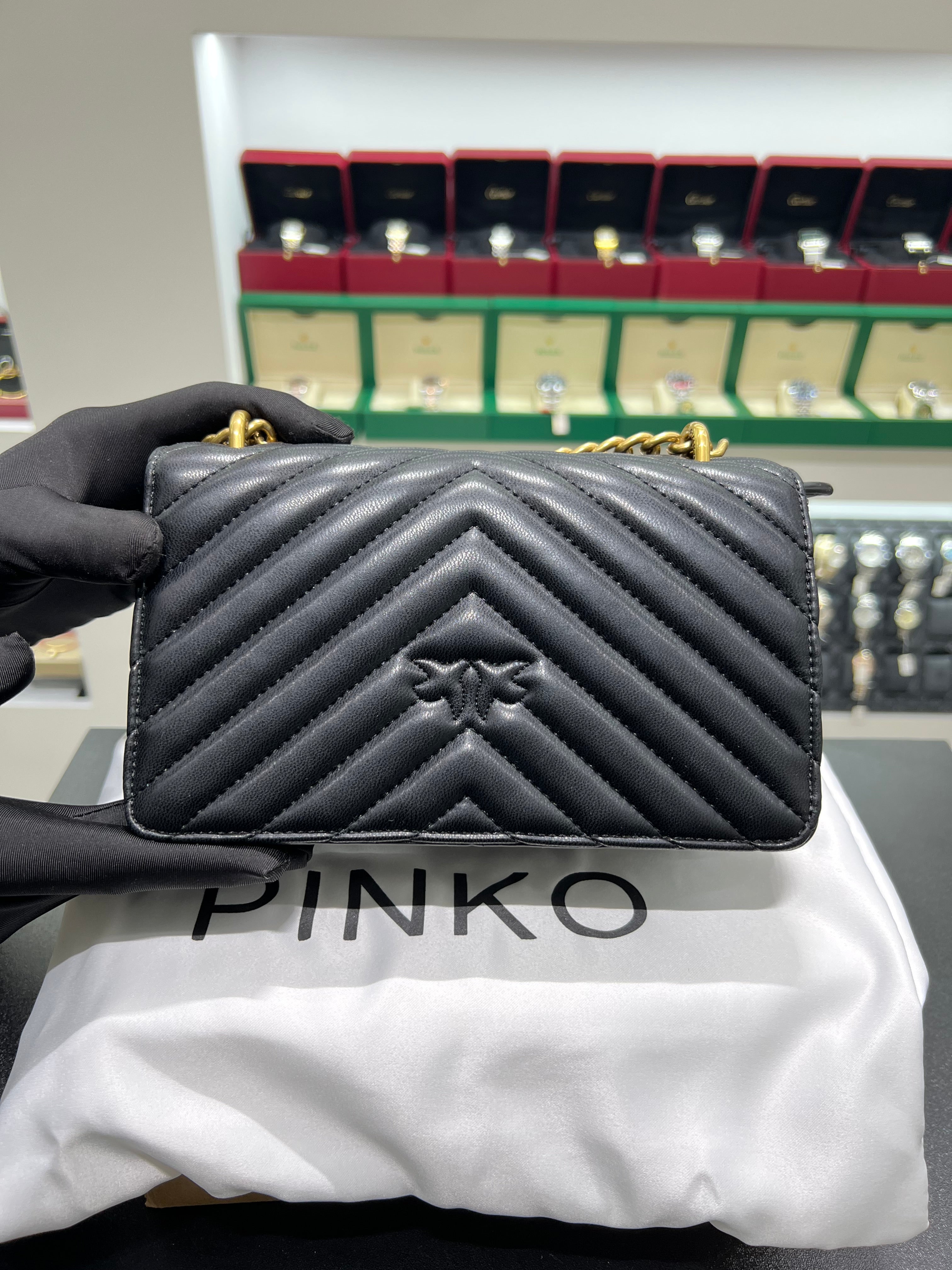 Pinko Mini Love Bag One Chevron