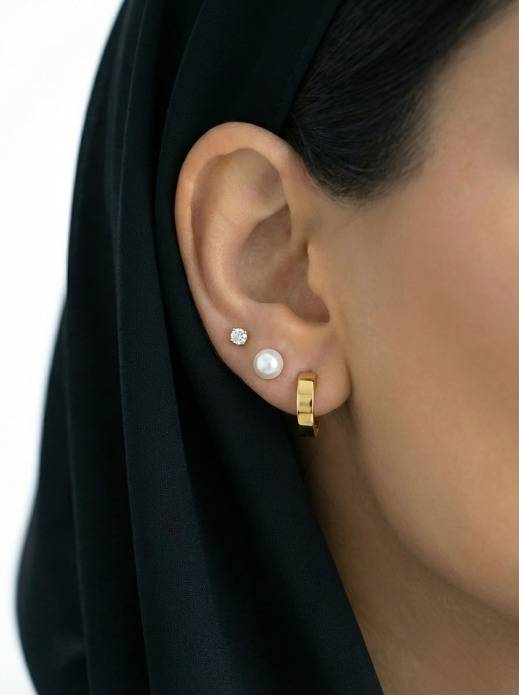 أقراط أذن التلاثيات لؤلؤ