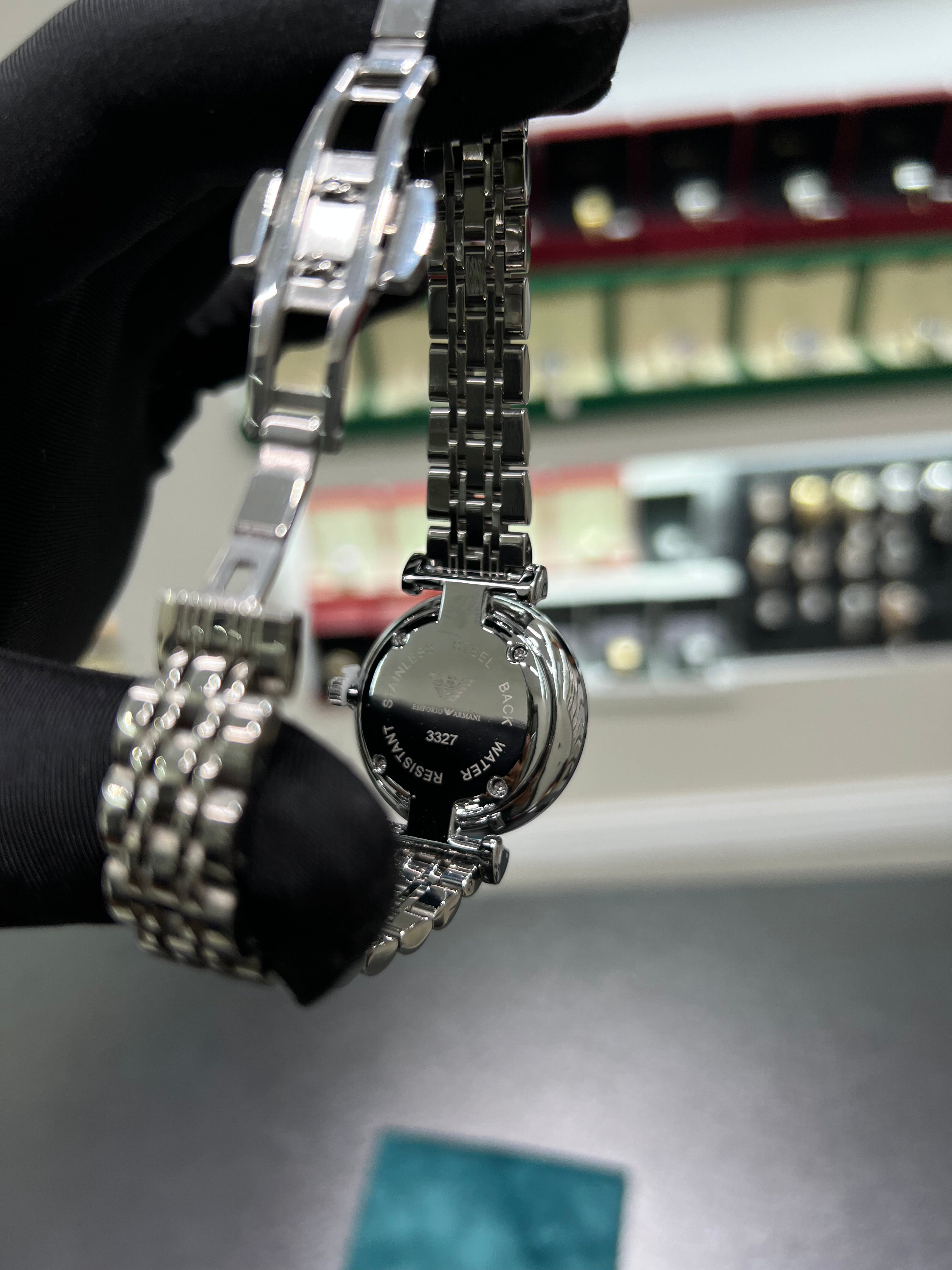 Armanį watch, silver, yellow lens, grade B, من دون علبه جوده رقم 2