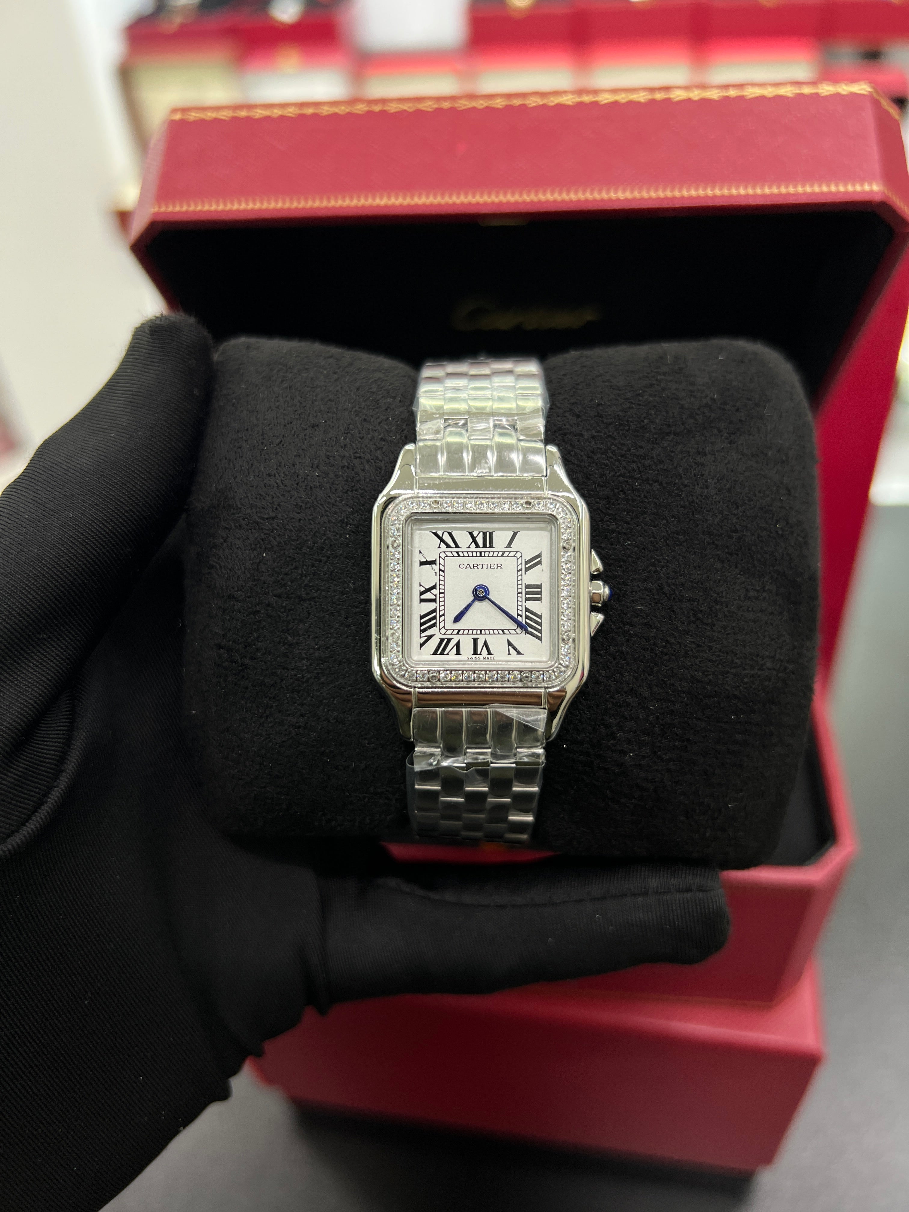 Panthère Stainless Steel Diamond Bezel