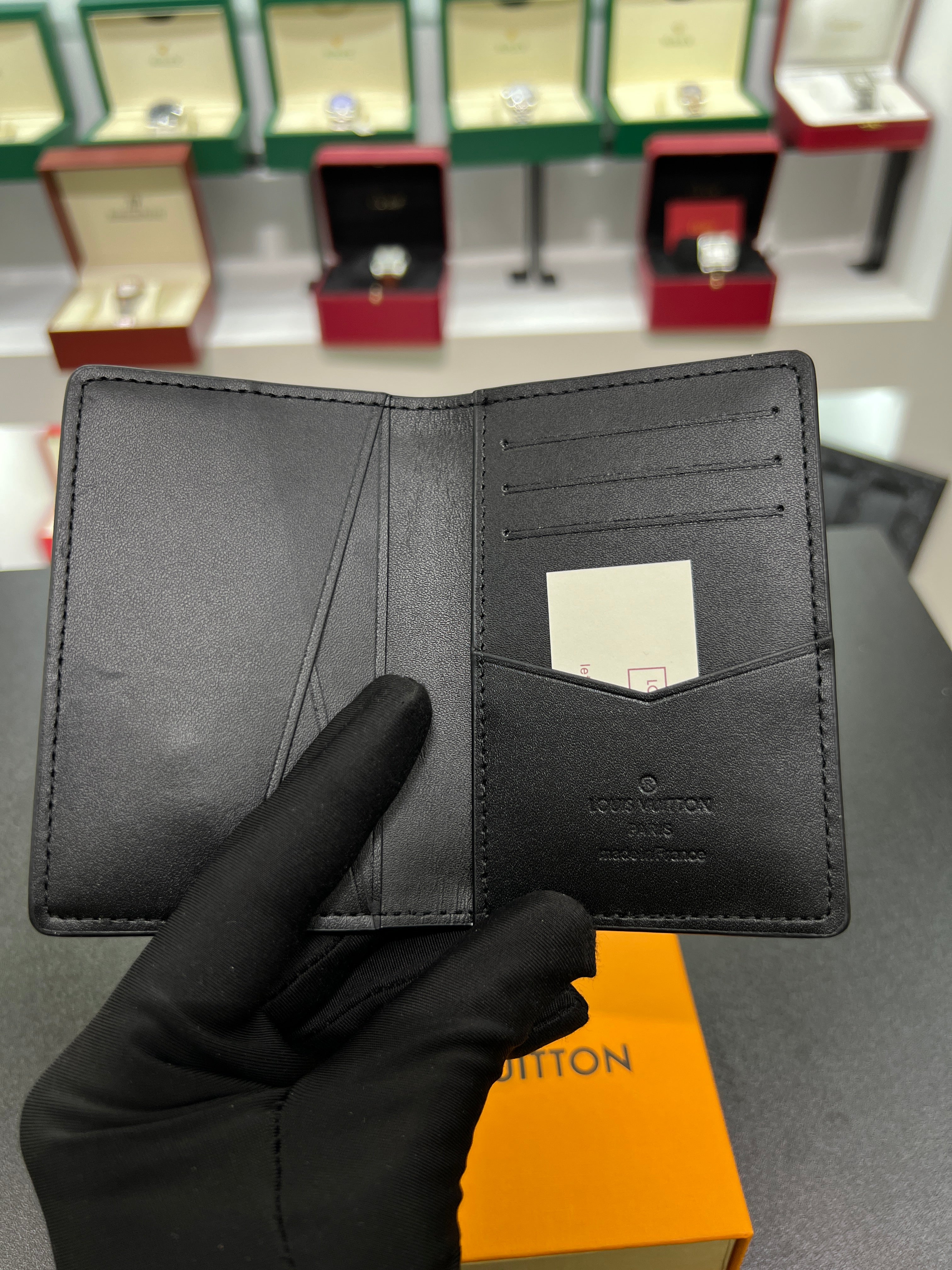 Pocket Organizer – Black Leather