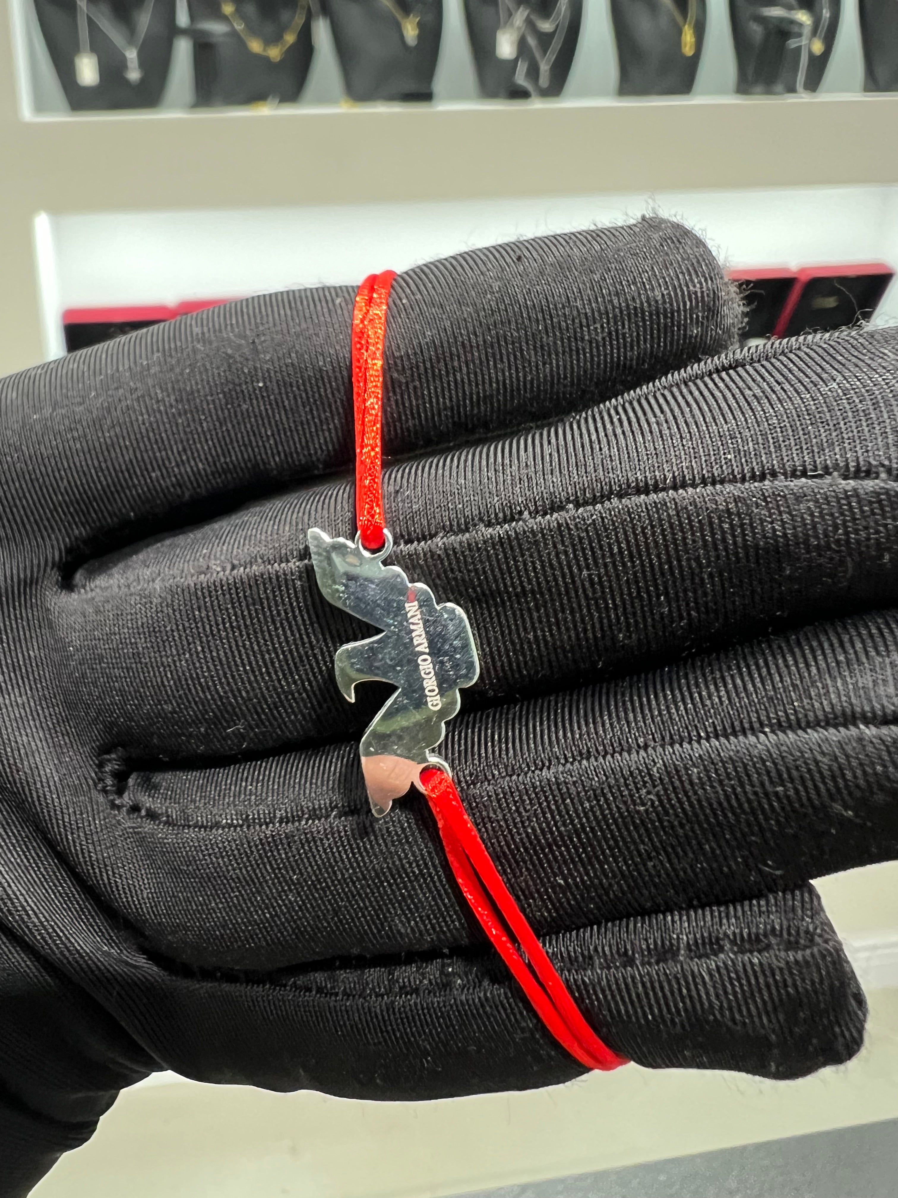 سوار خيط أرماني شعار الصقر احمر