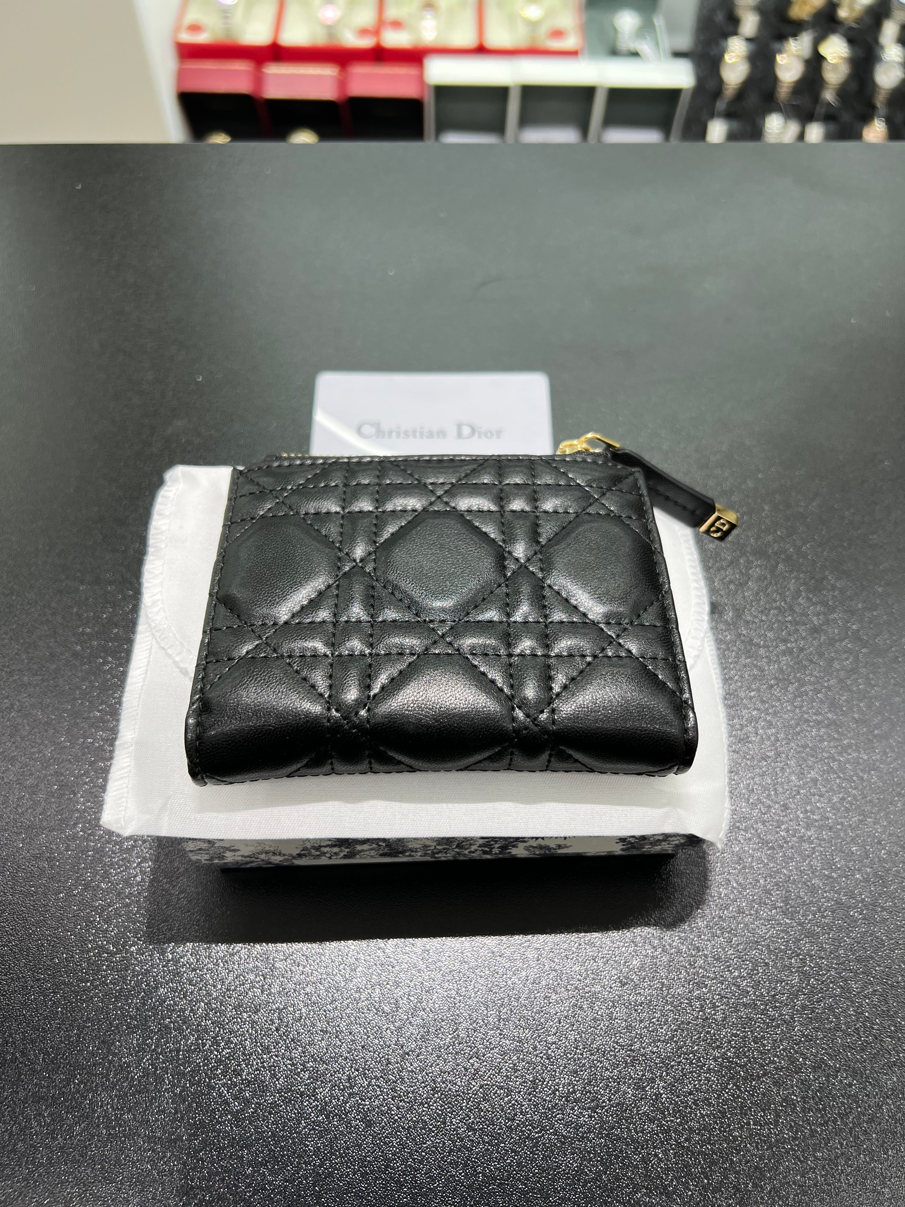 Dior Caro Dahlia Wallet black
