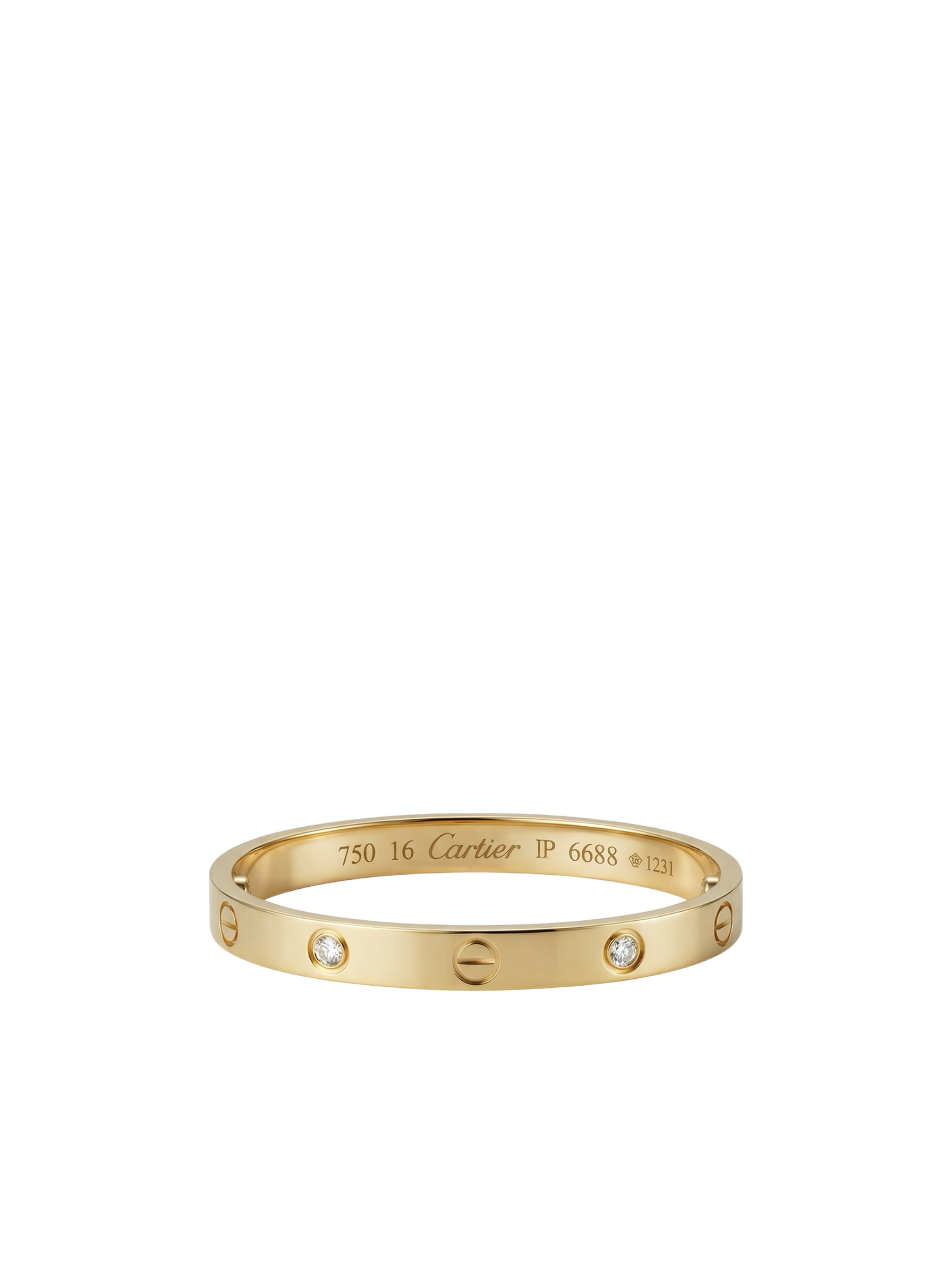 سوار Cartiėr LOVE ذهبي مرصع مقاس 16