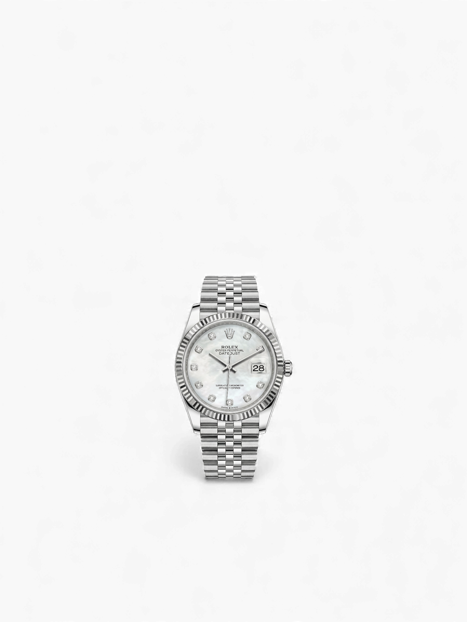 Datejust Pearl Dial Studded Size 36mm