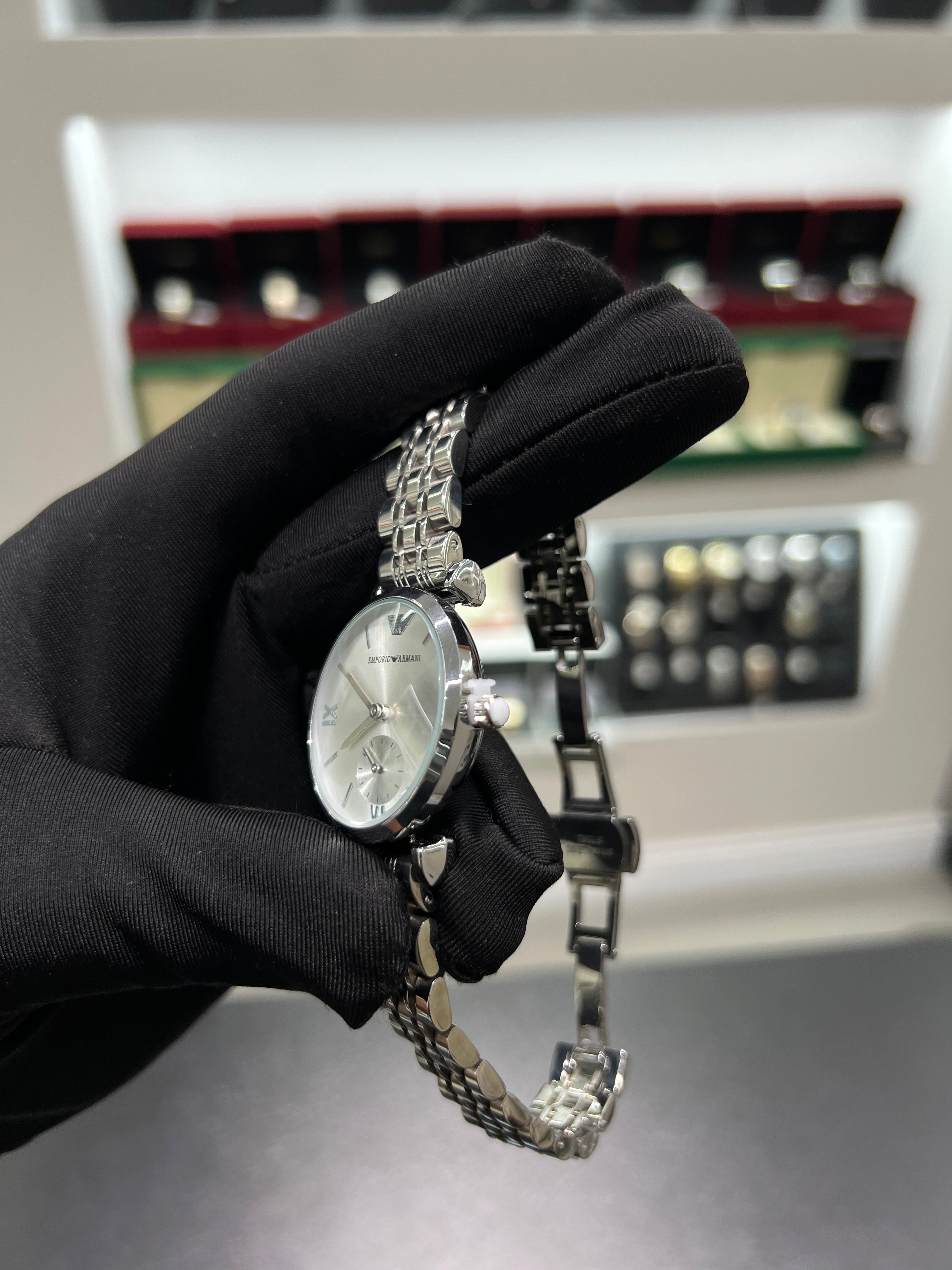 Armanį watch, silver, gray lens, جوده B, من دون علبه