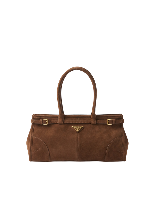 Suede Belted Top-Handle medium Bag