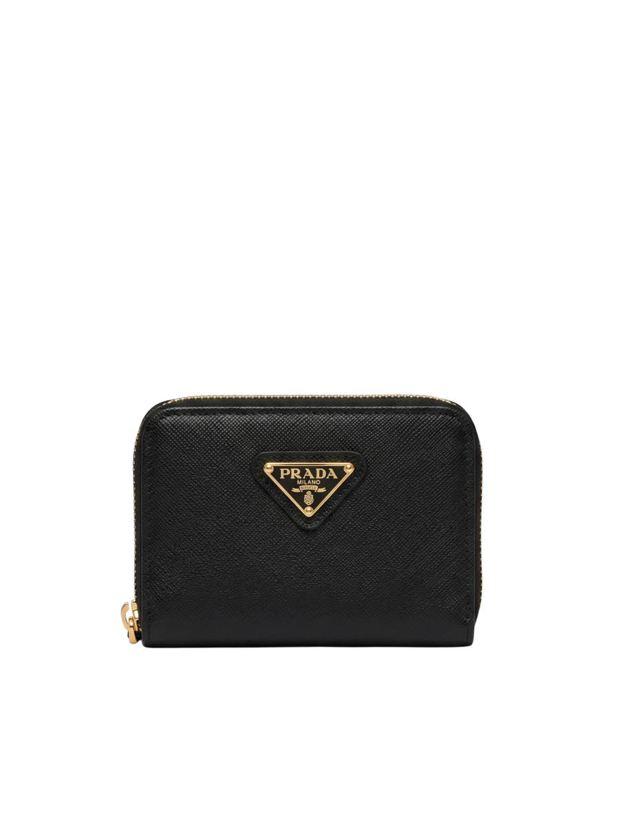 Saffiano Leather Zip Around Wallet
