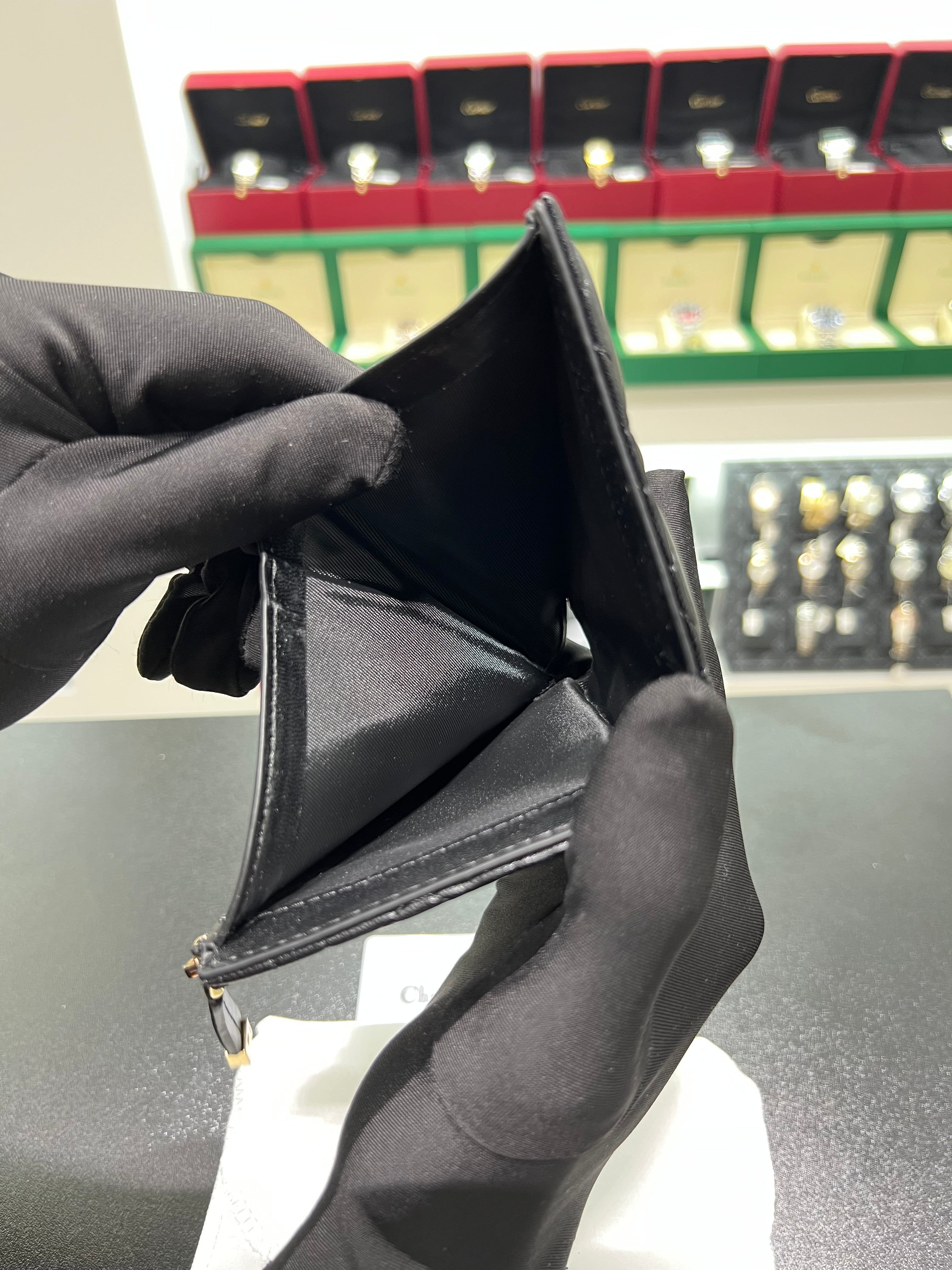 Dior Caro Dahlia Wallet black