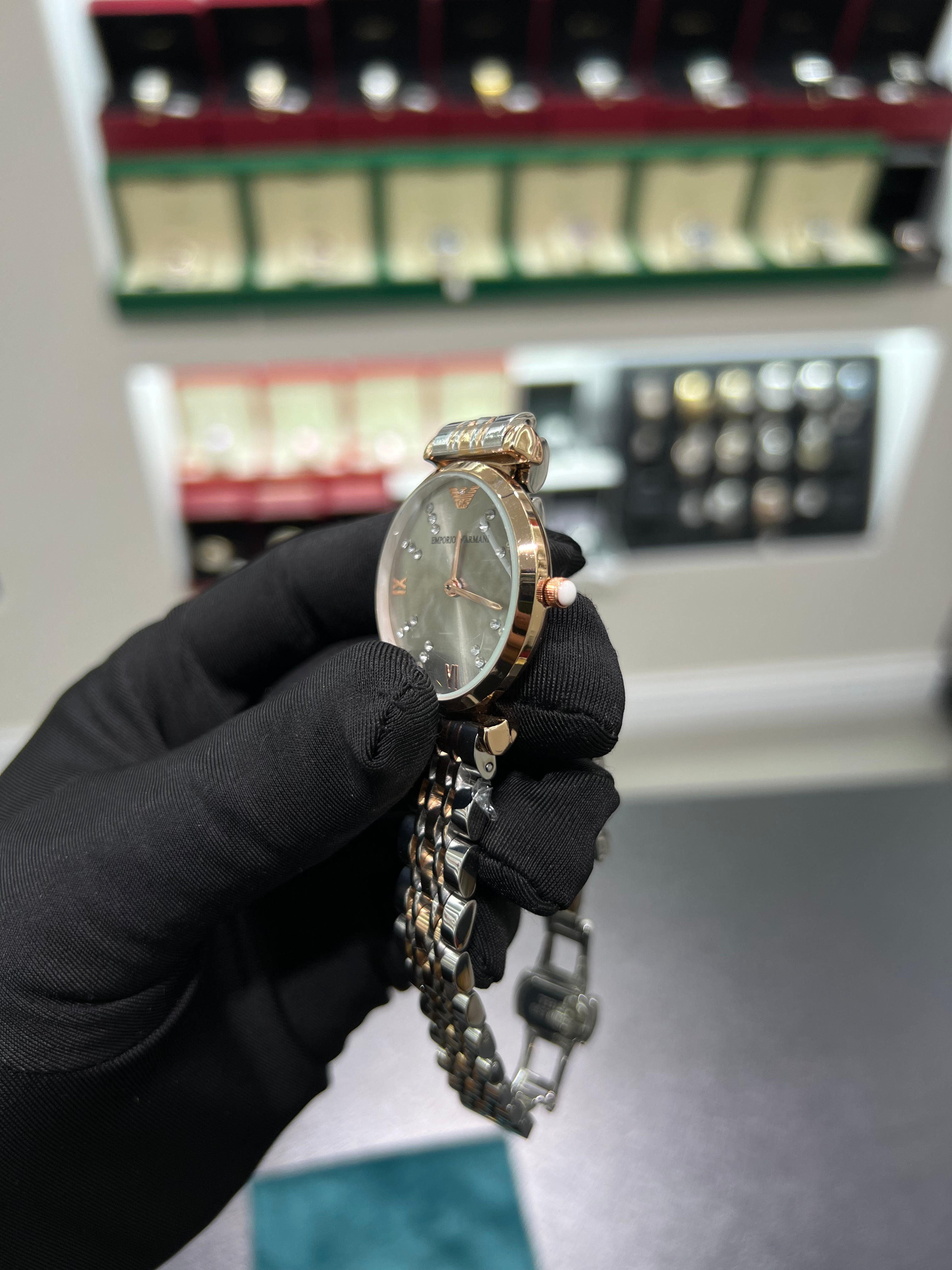 Armanį watch, gray lens, inlaid, quality B جوده رقم 2 من دون علبه