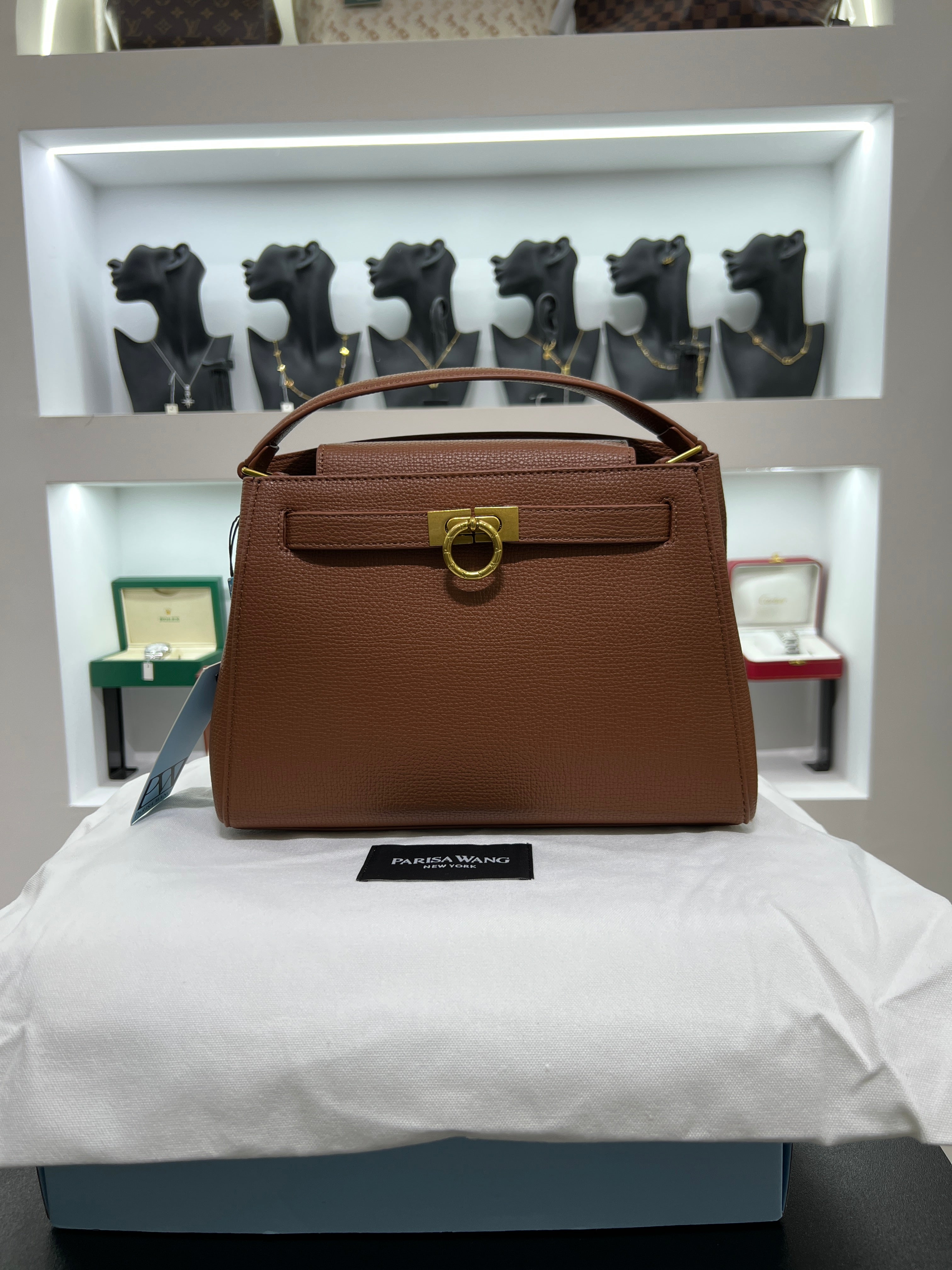 Grace Top Handle – Caramel Brown