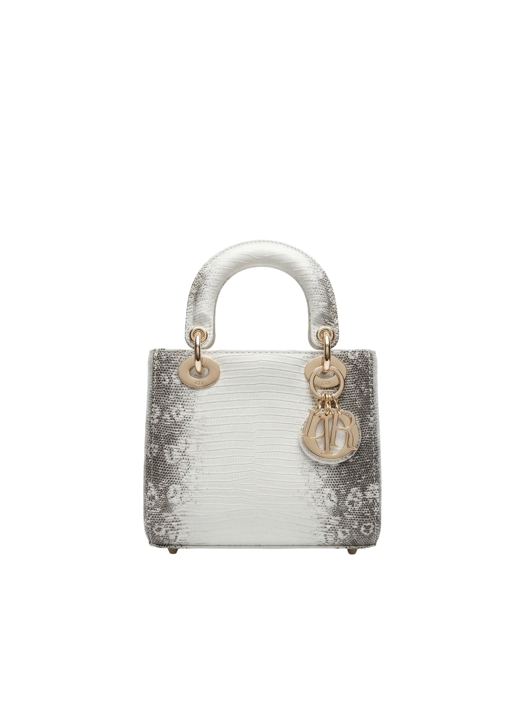 Lady mini Bag in Lizard-Effect Calfskin (Two-Tone)