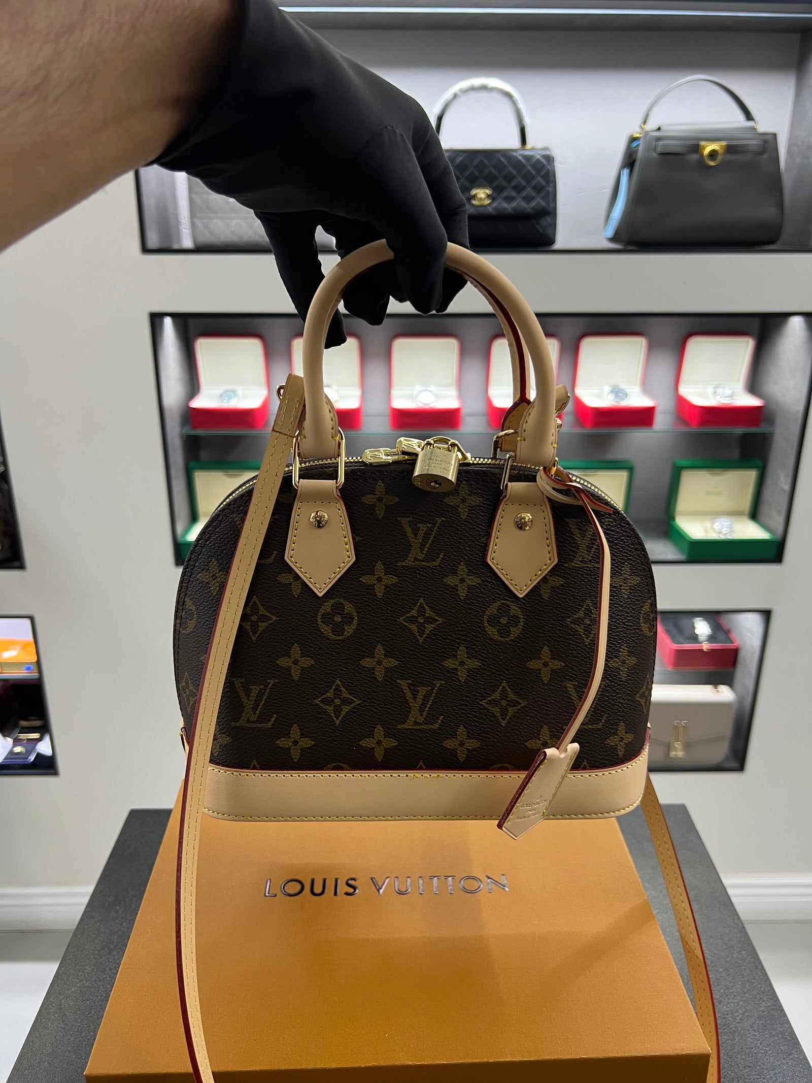 حقيبة الما BB – مونوجرام بشكل القبة
Alma BB – Monogram Dome Bag